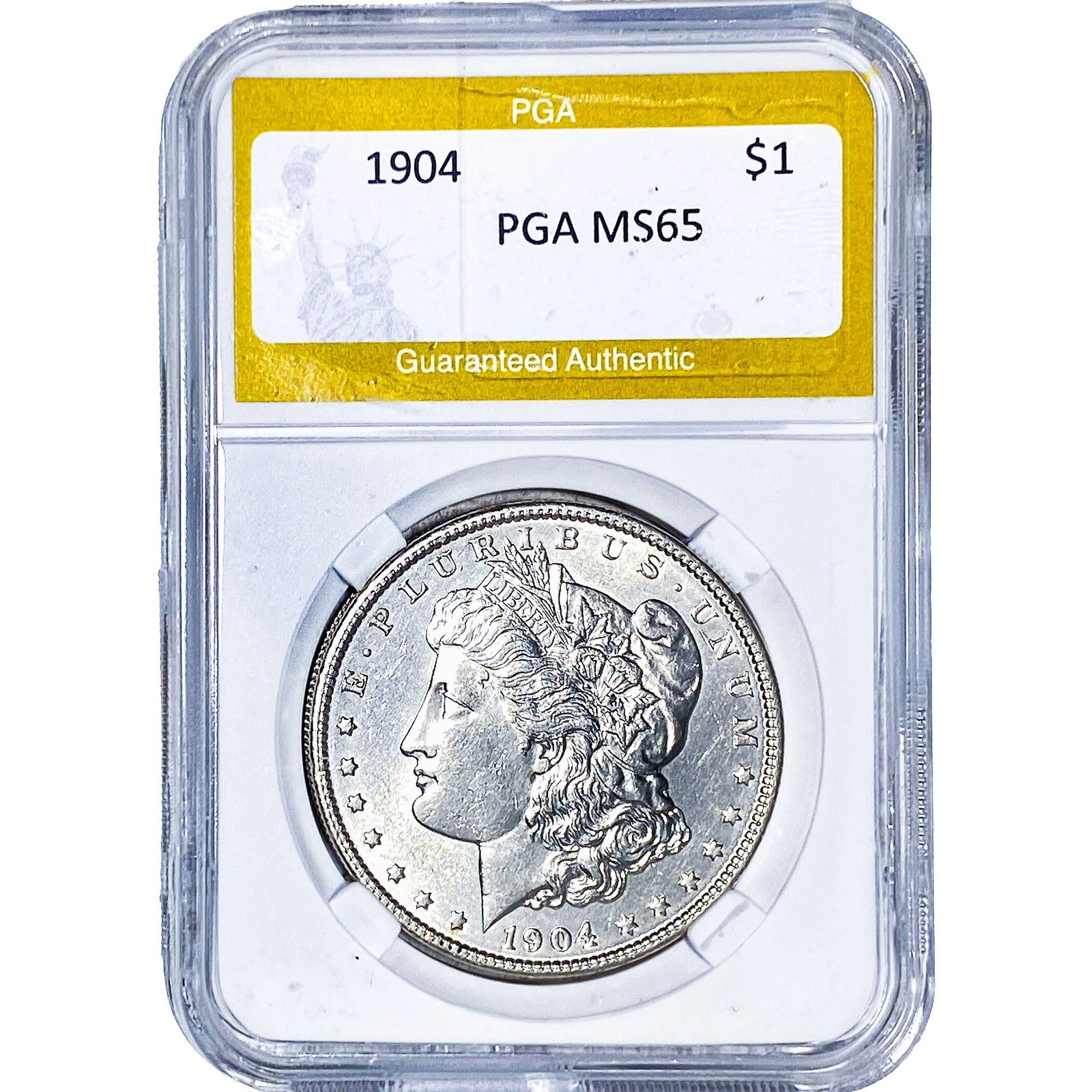 1904 Morgan Silver Dollar PGA MS65: 1904 Morgan Silver Dollar PGA MS65
