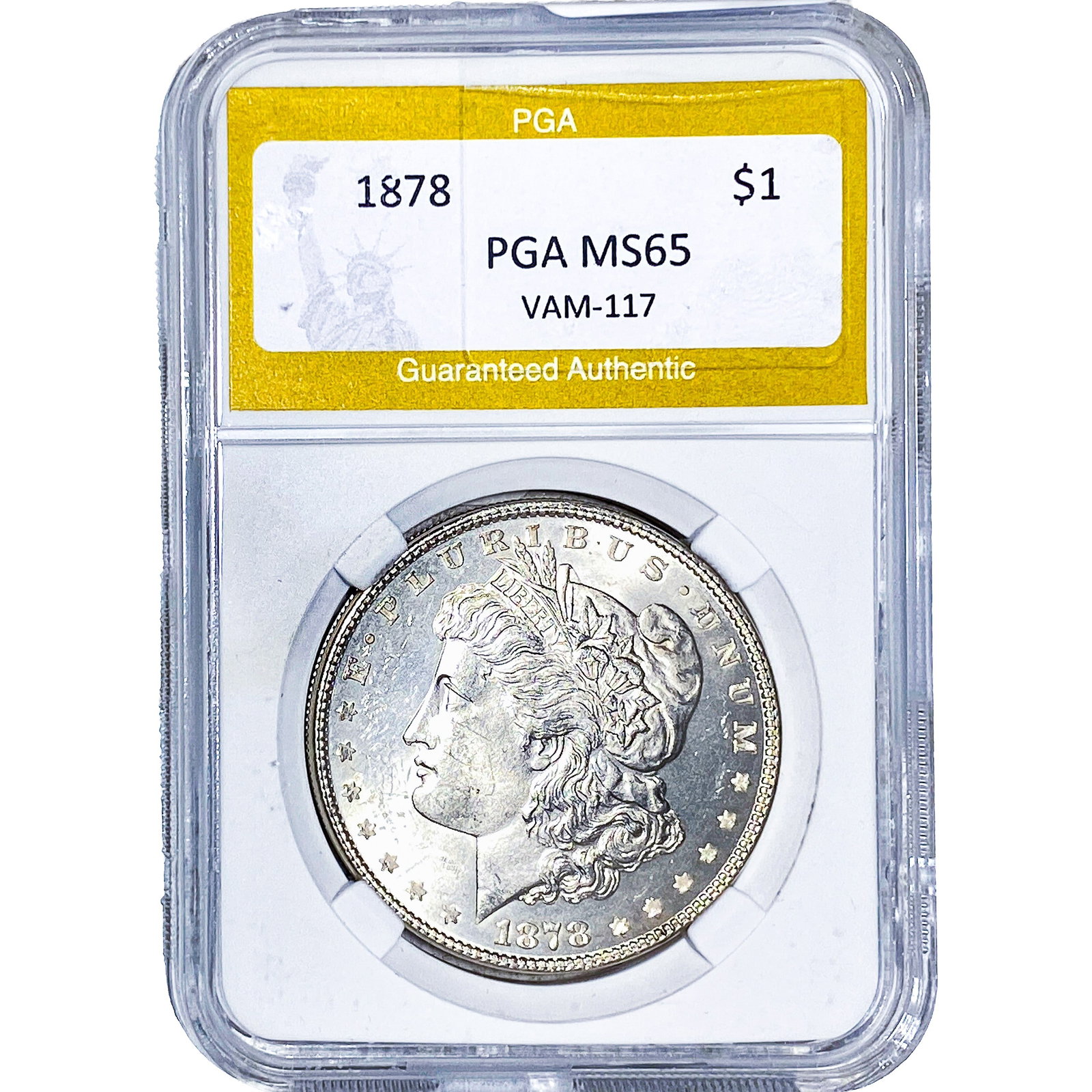 1878 Morgan Silver Dollar PGA MS65: 1878 Morgan Silver Dollar PGA MS65
