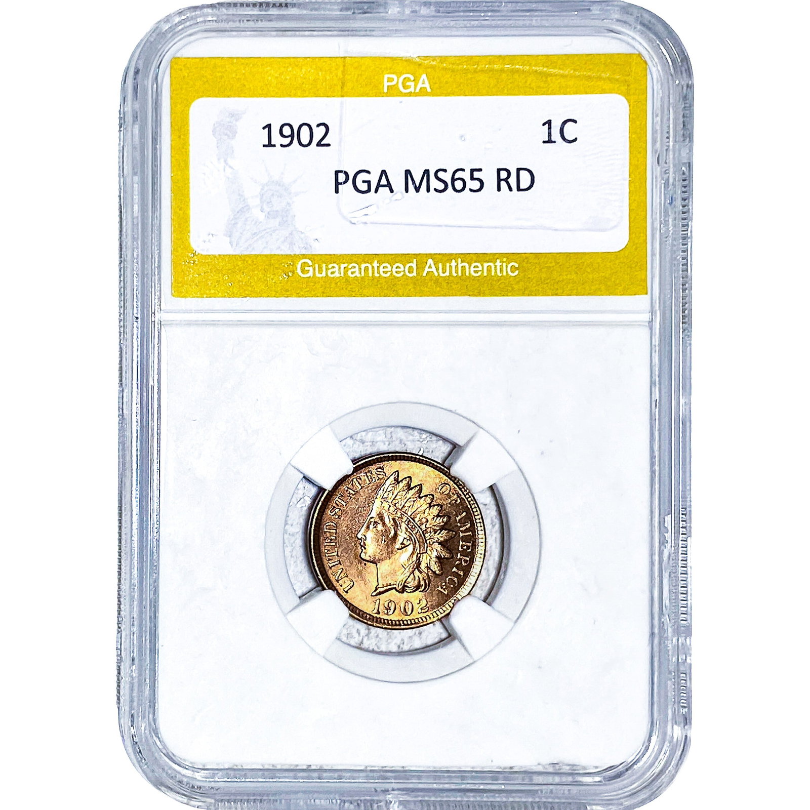 1902 Indian Head Cent PGA MS65 RD (1 of 2)