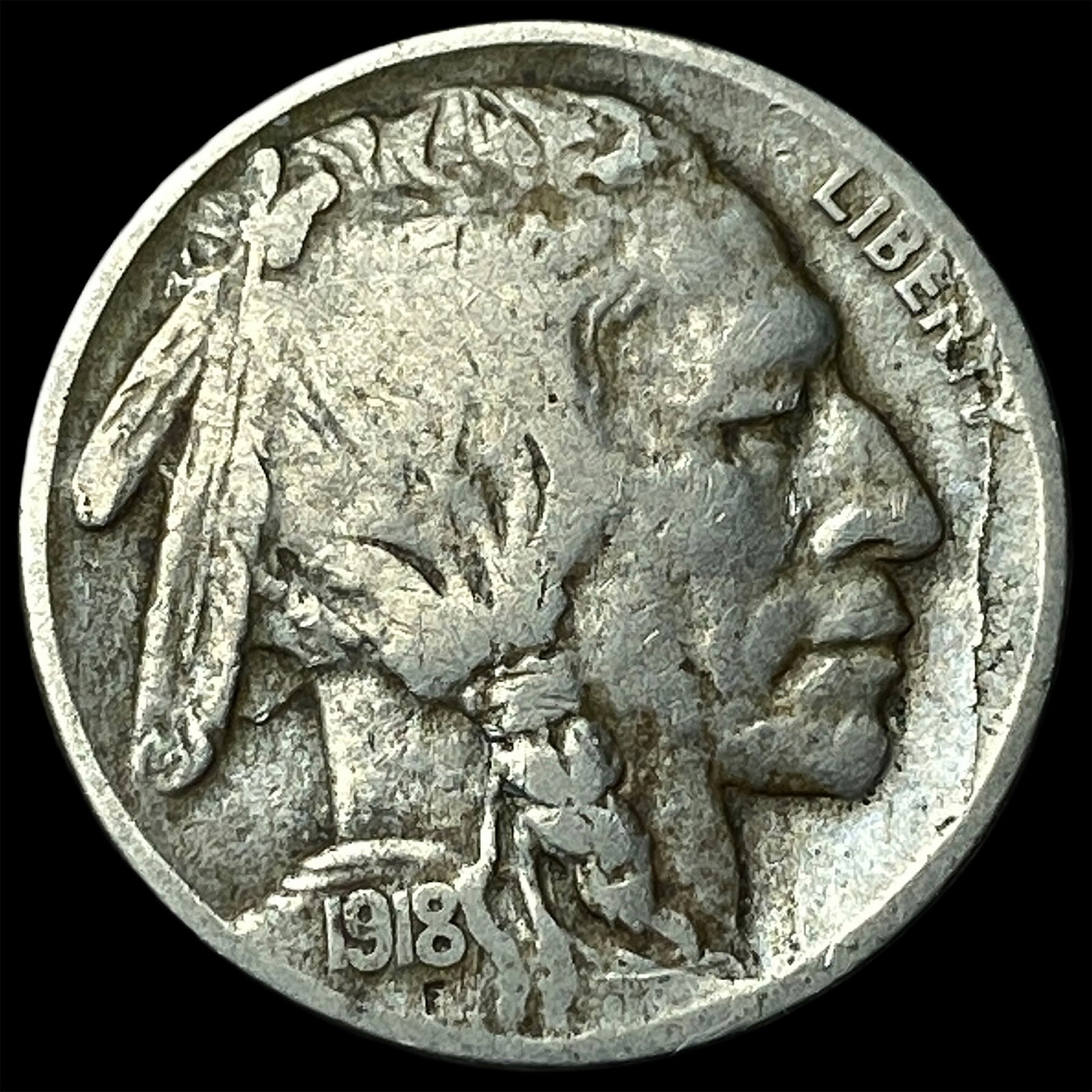 1918-D Buffalo Nickel NEARLY UNCIRCULATED (1 of 2)