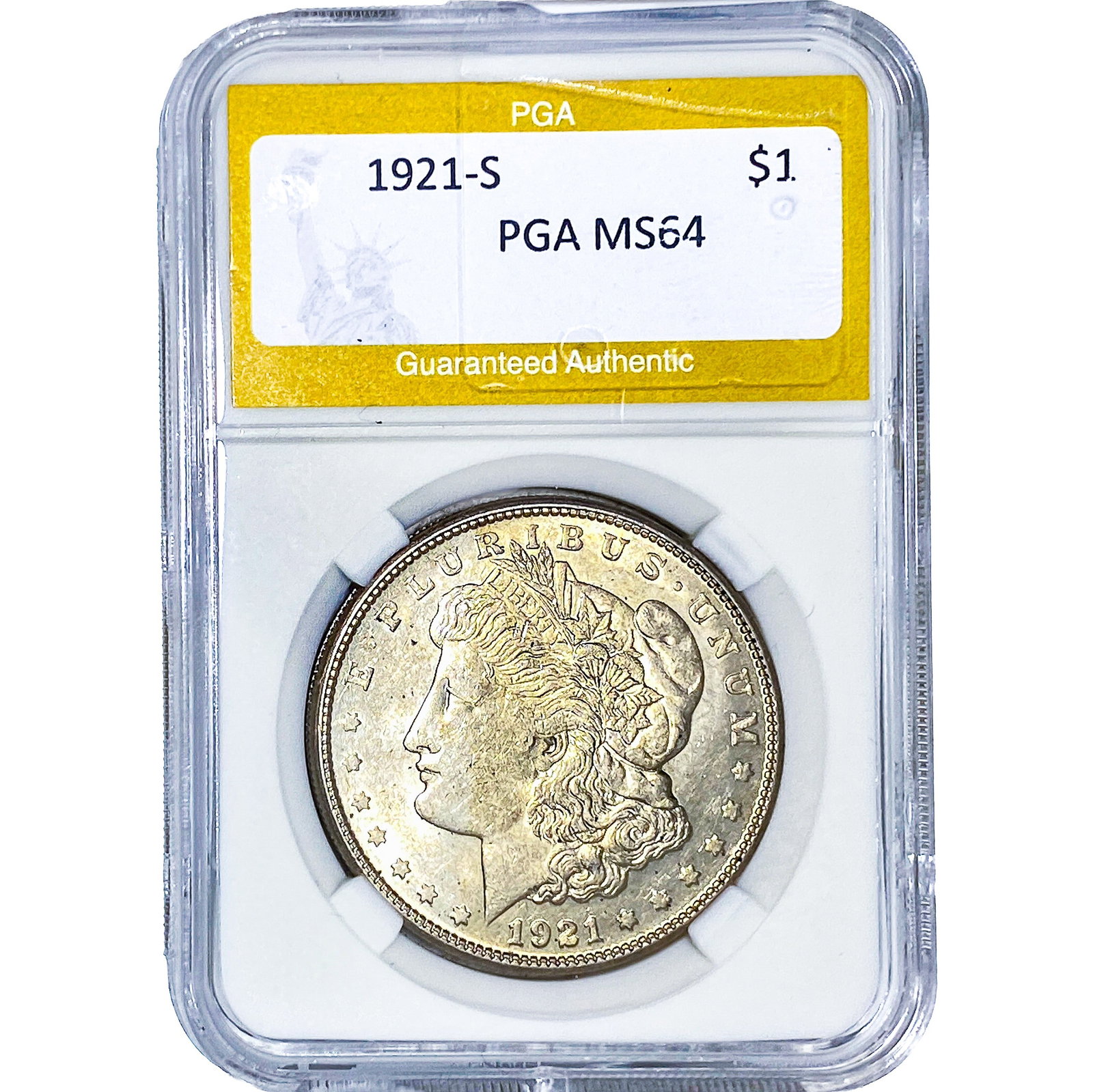 1921-S Morgan Silver Dollar PGA MS64 (1 of 2)