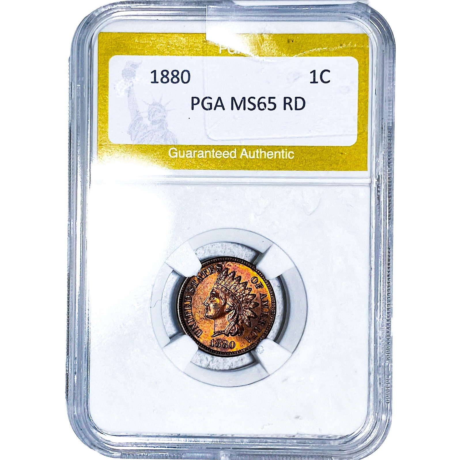 1880 Indian Head Cent PGA MS65 RD (1 of 2)