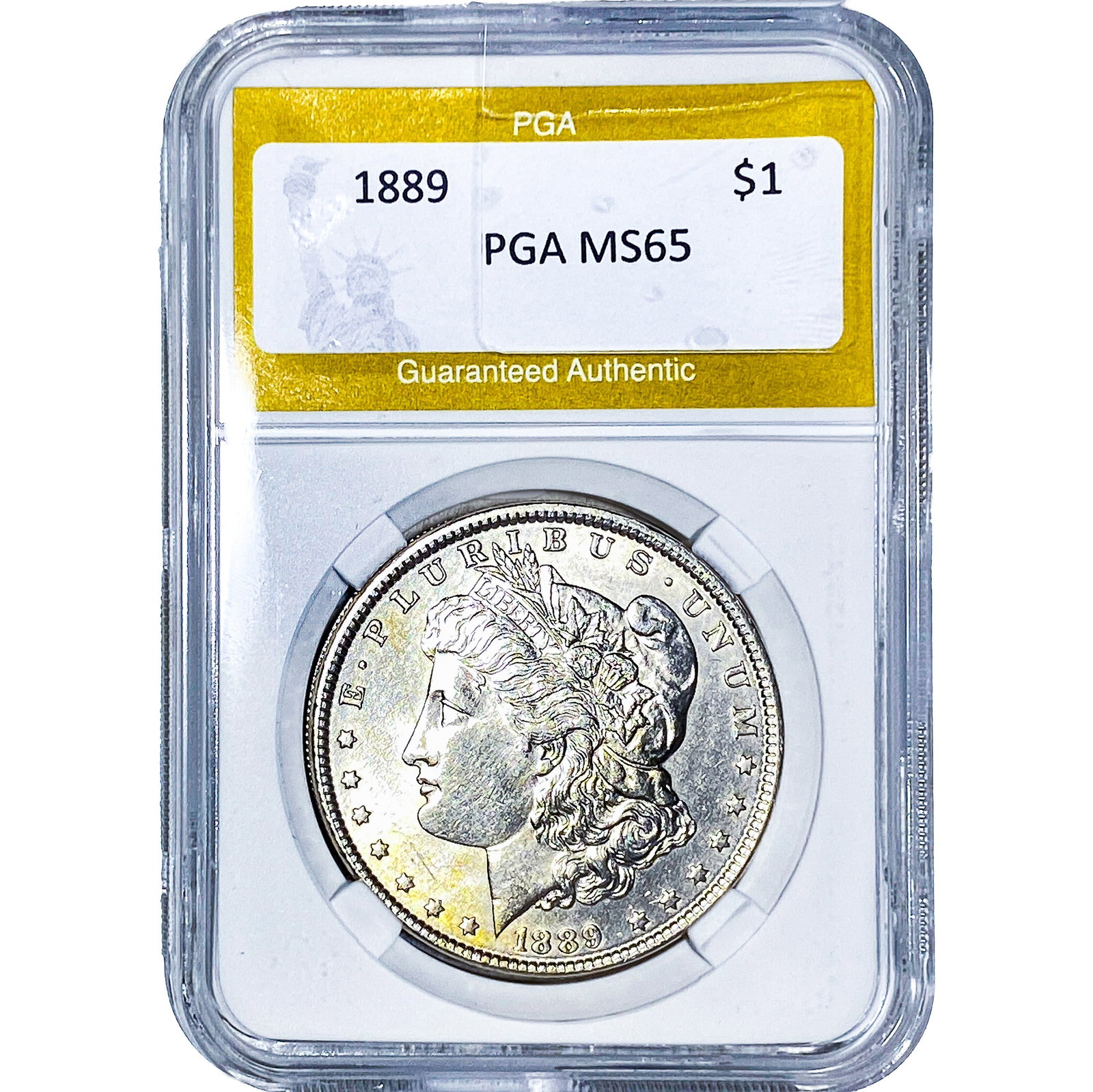 1889 Morgan Silver Dollar PGA MS65: 1889 Morgan Silver Dollar PGA MS65