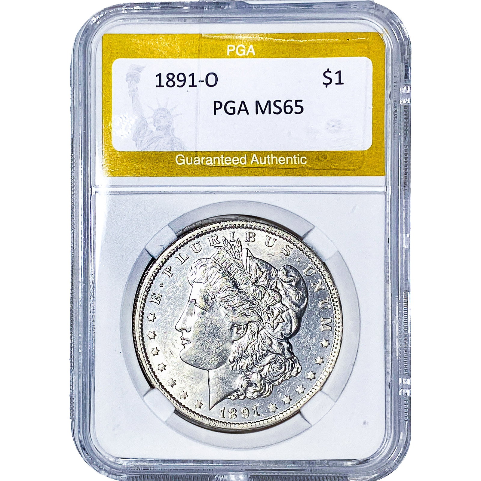 1891-O Morgan Silver Dollar PGA MS65: 1891-O Morgan Silver Dollar PGA MS65