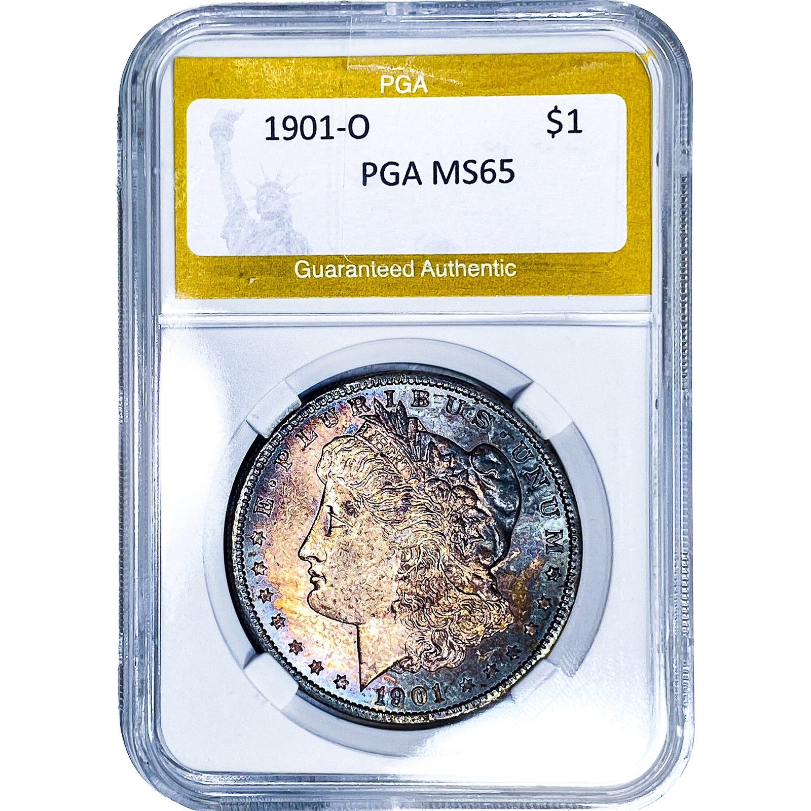 1901-O Morgan Silver Dollar PGA MS65: 1901-O Morgan Silver Dollar PGA MS65