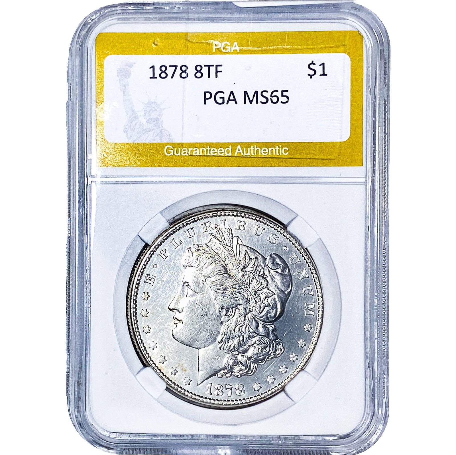 1878 8TF Morgan Silver Dollar PGA MS65 (1 of 2)