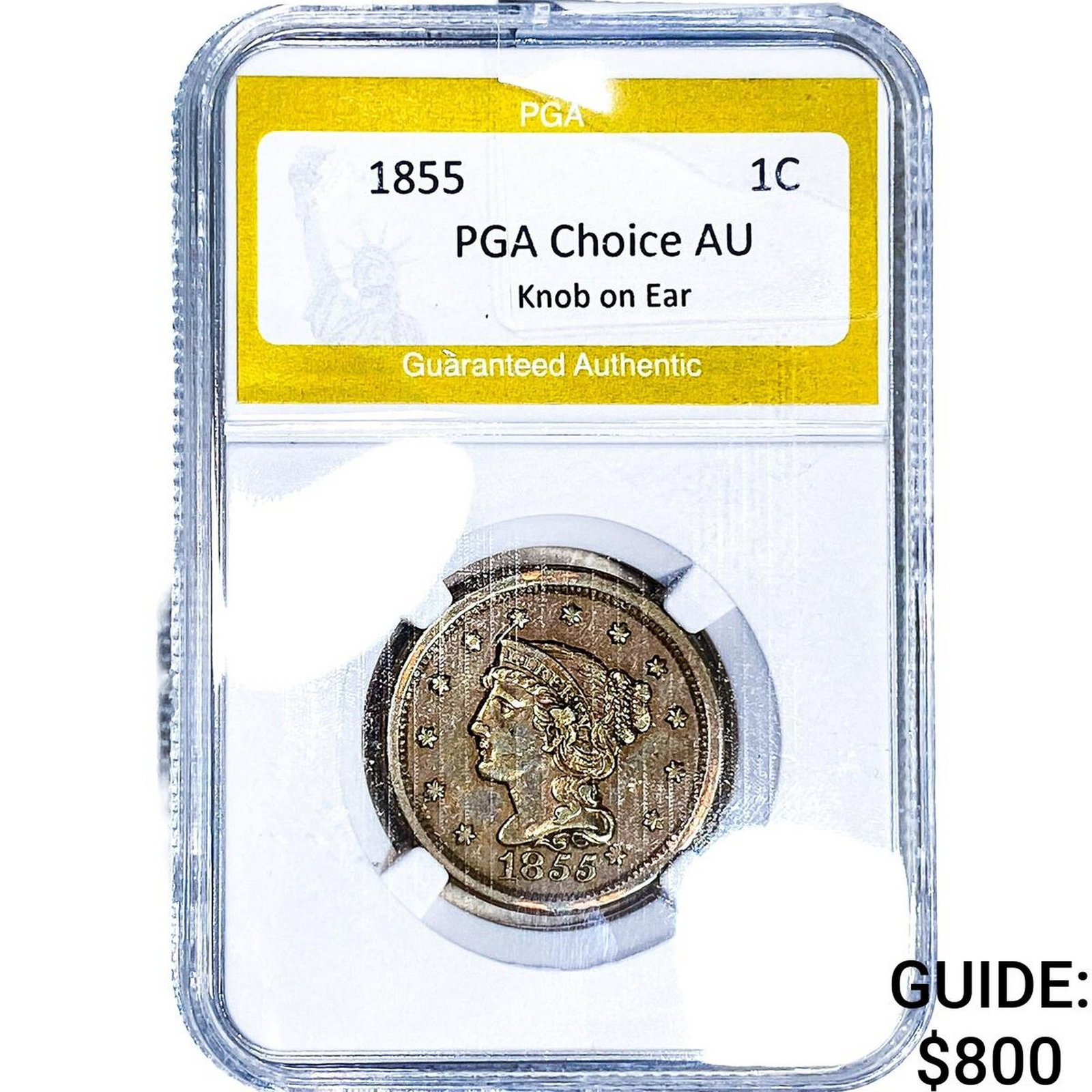 1855 Braided Hair Large Cent PGA ChoicsAU (1 of 2)