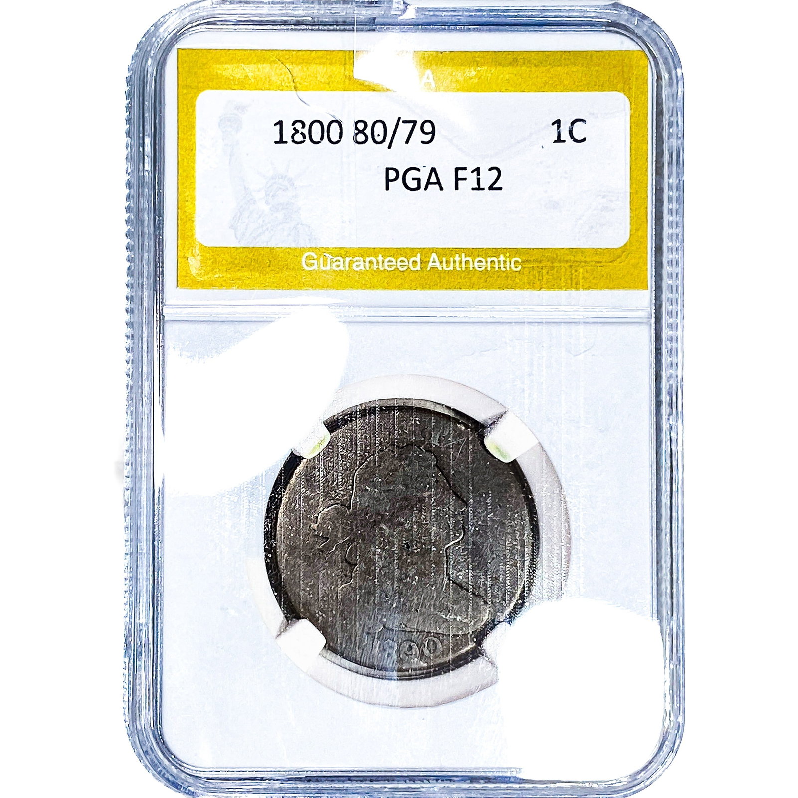 1800 80/79 Draped Bust Large Cent PGA F12: 1800 80/79 Draped Bust Large Cent PGA F12