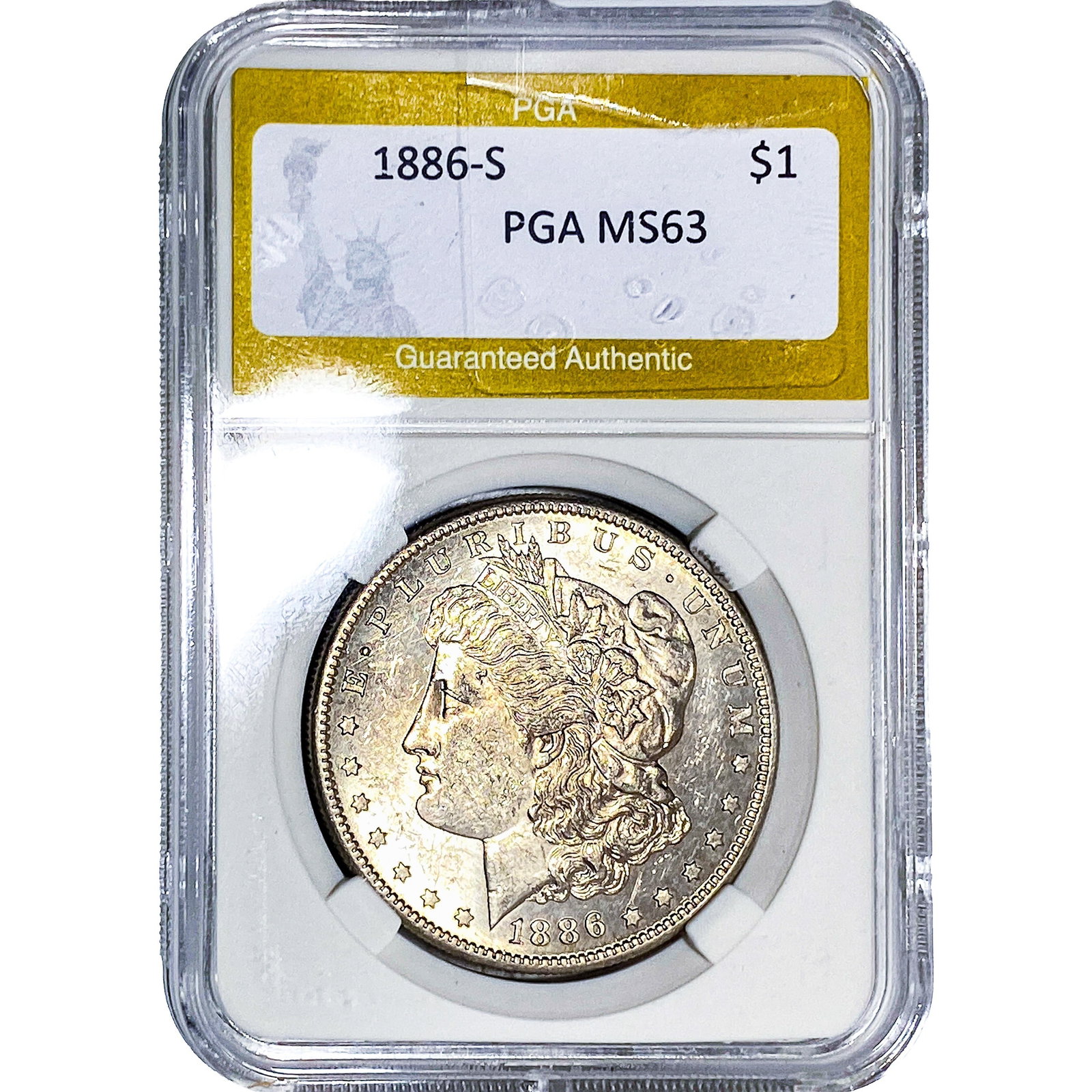 1886-S Morgan Silver Dollar PGA MS63 (1 of 2)