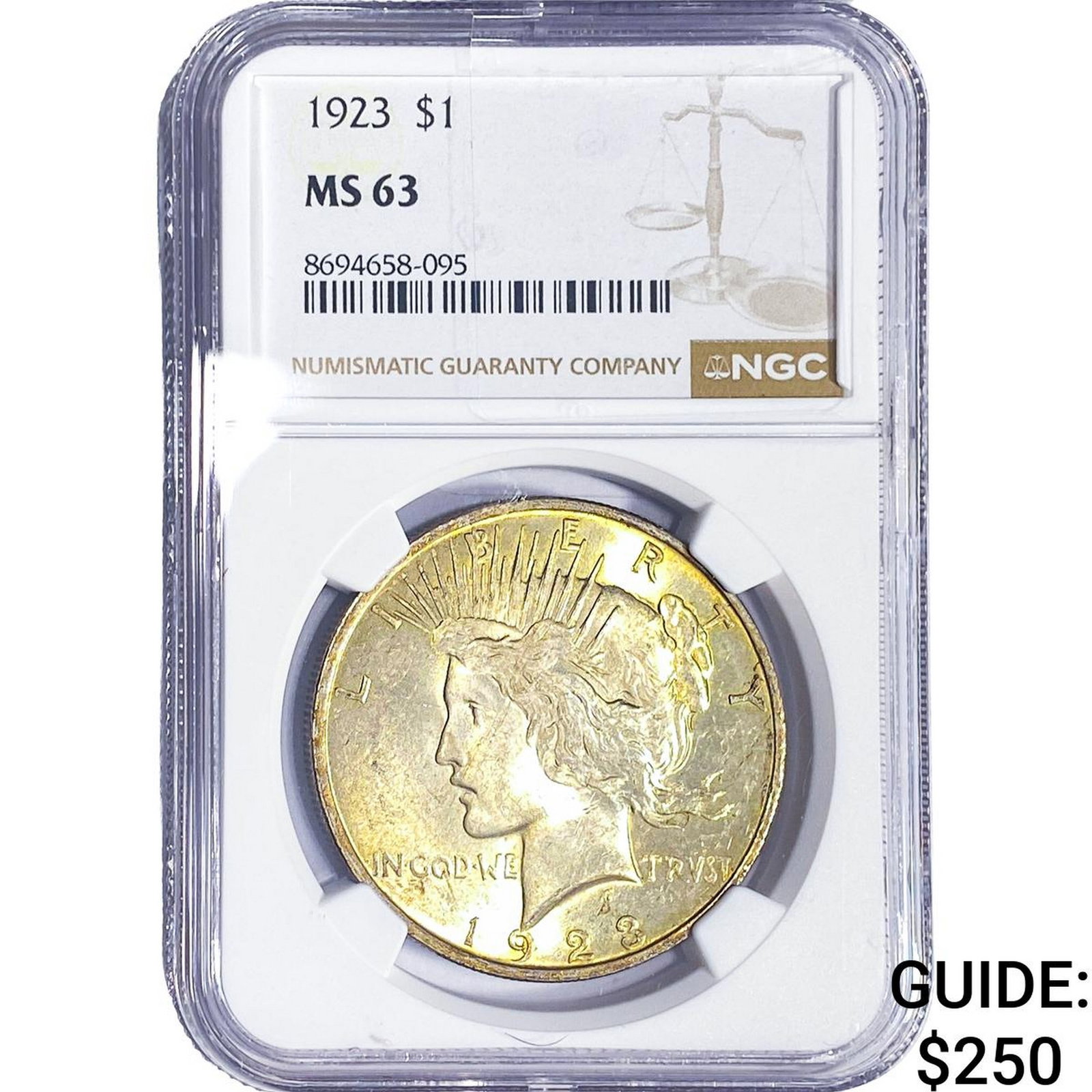 1923 Silver Peace Dollar NGC MS63 (1 of 2)