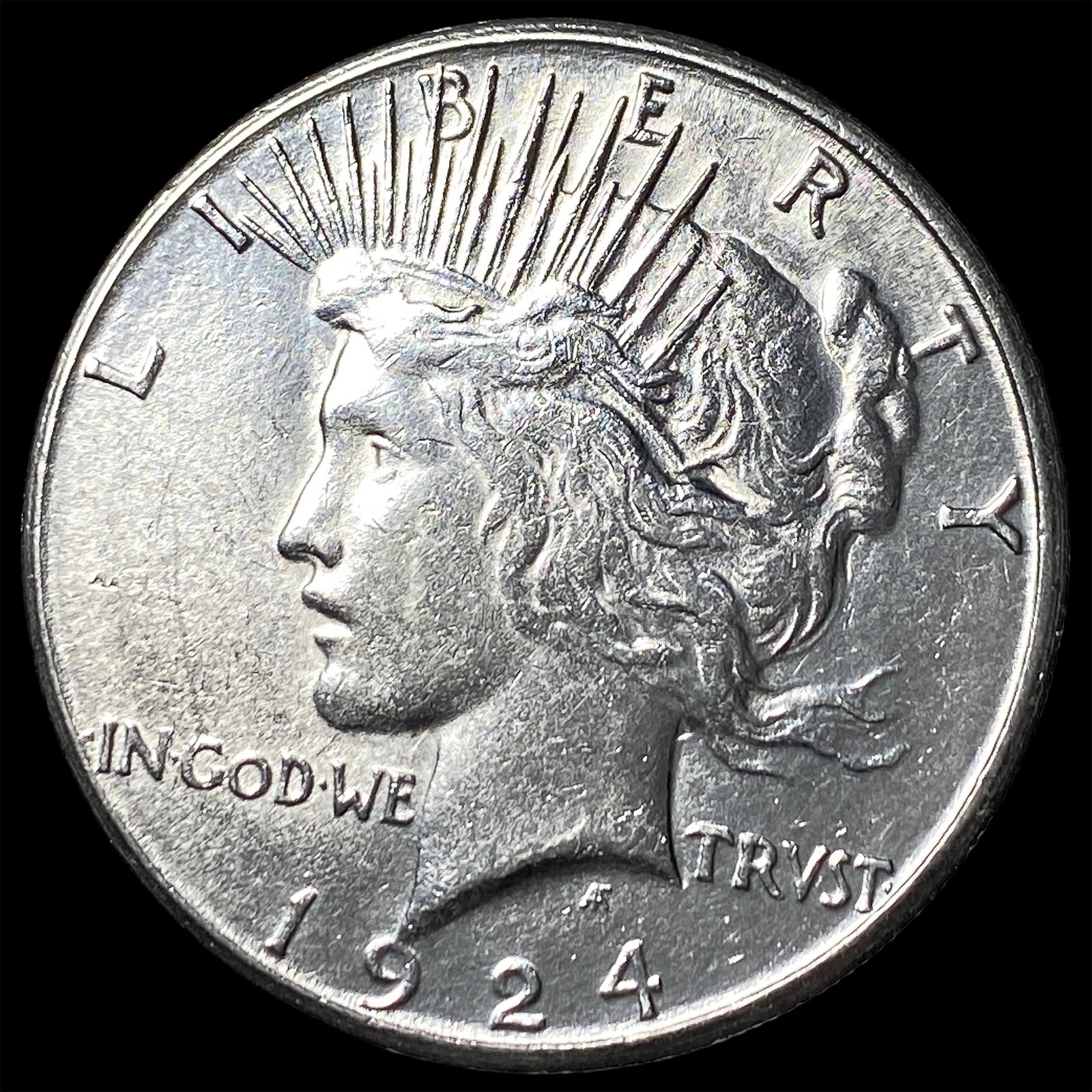 1924-S Silver Peace Dollar CLOSELY UNCIRCULATED (1 of 2)
