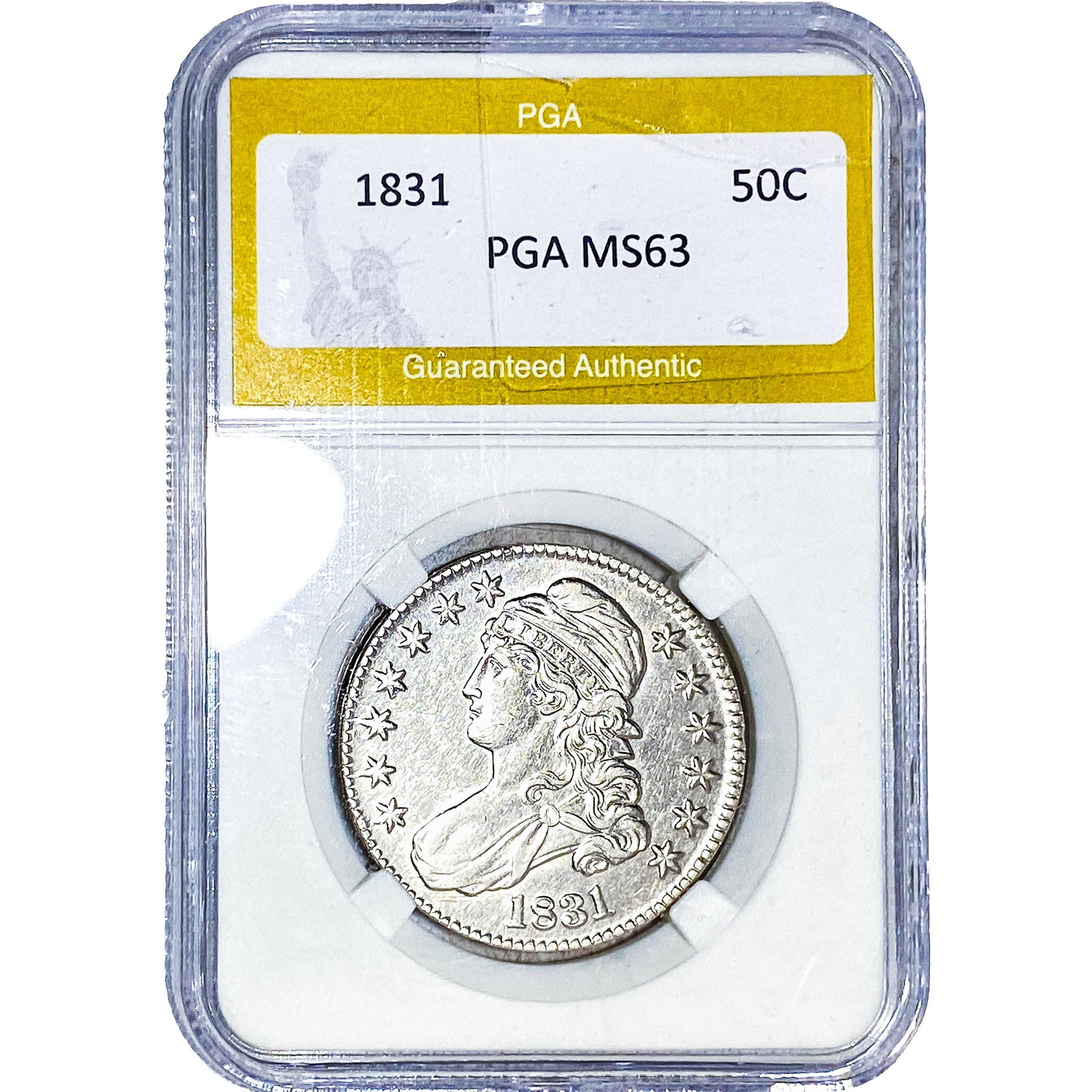 1831 Capped Bust Half Dollar PGA MS63 (1 of 2)