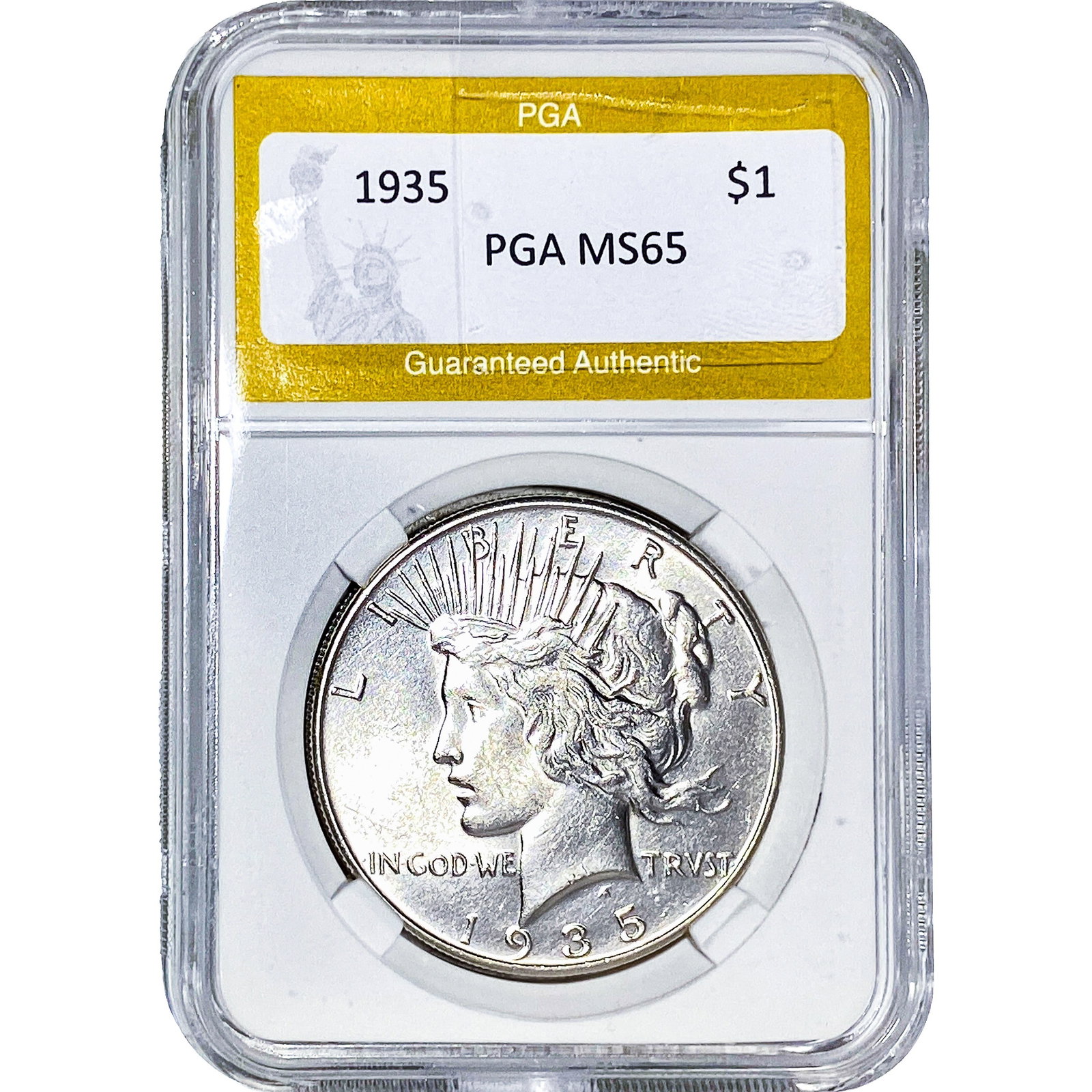 1935 Silver Peace Dollar PGA MS65 (1 of 2)