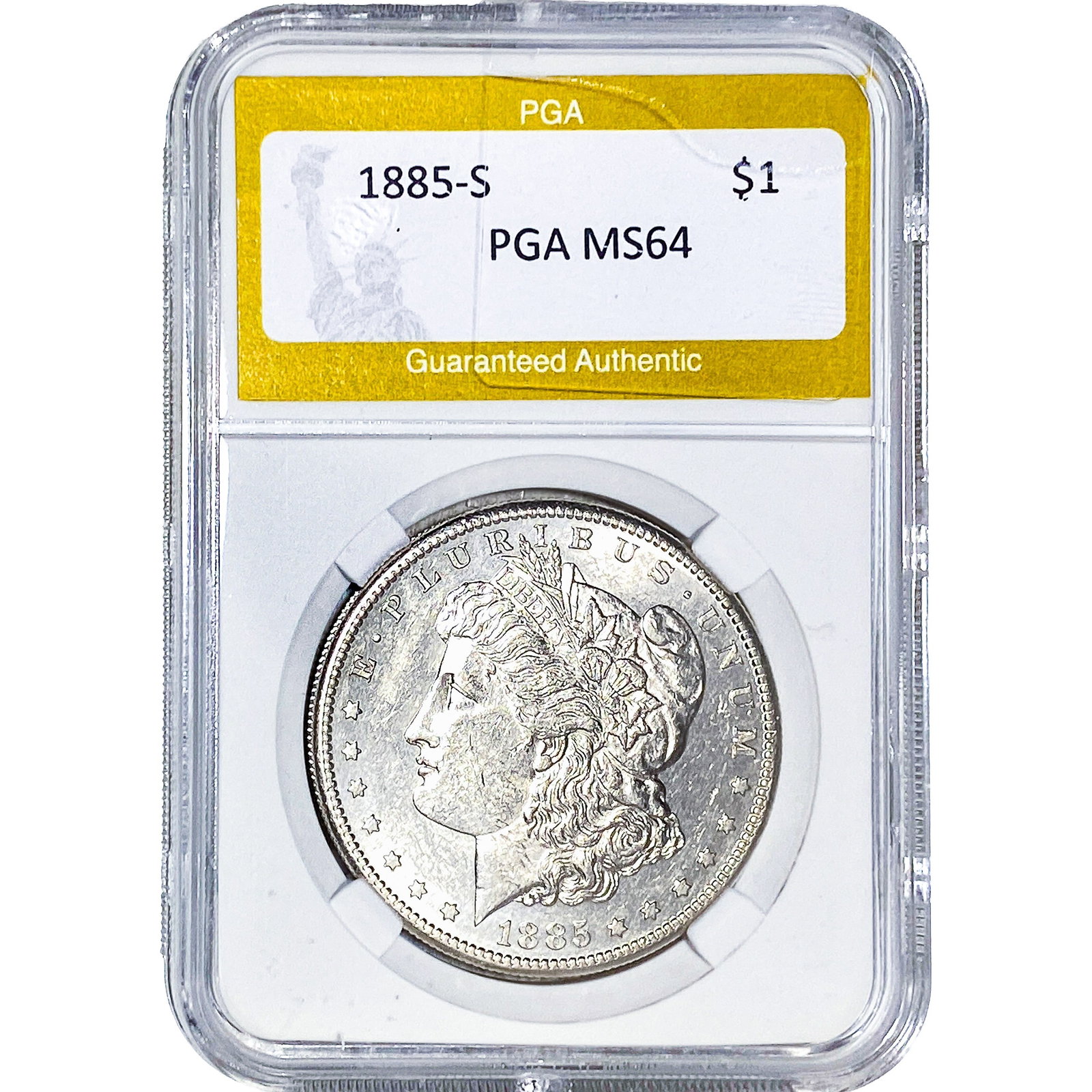 1885-S Morgan Silver Dollar PGA MS64 (1 of 2)