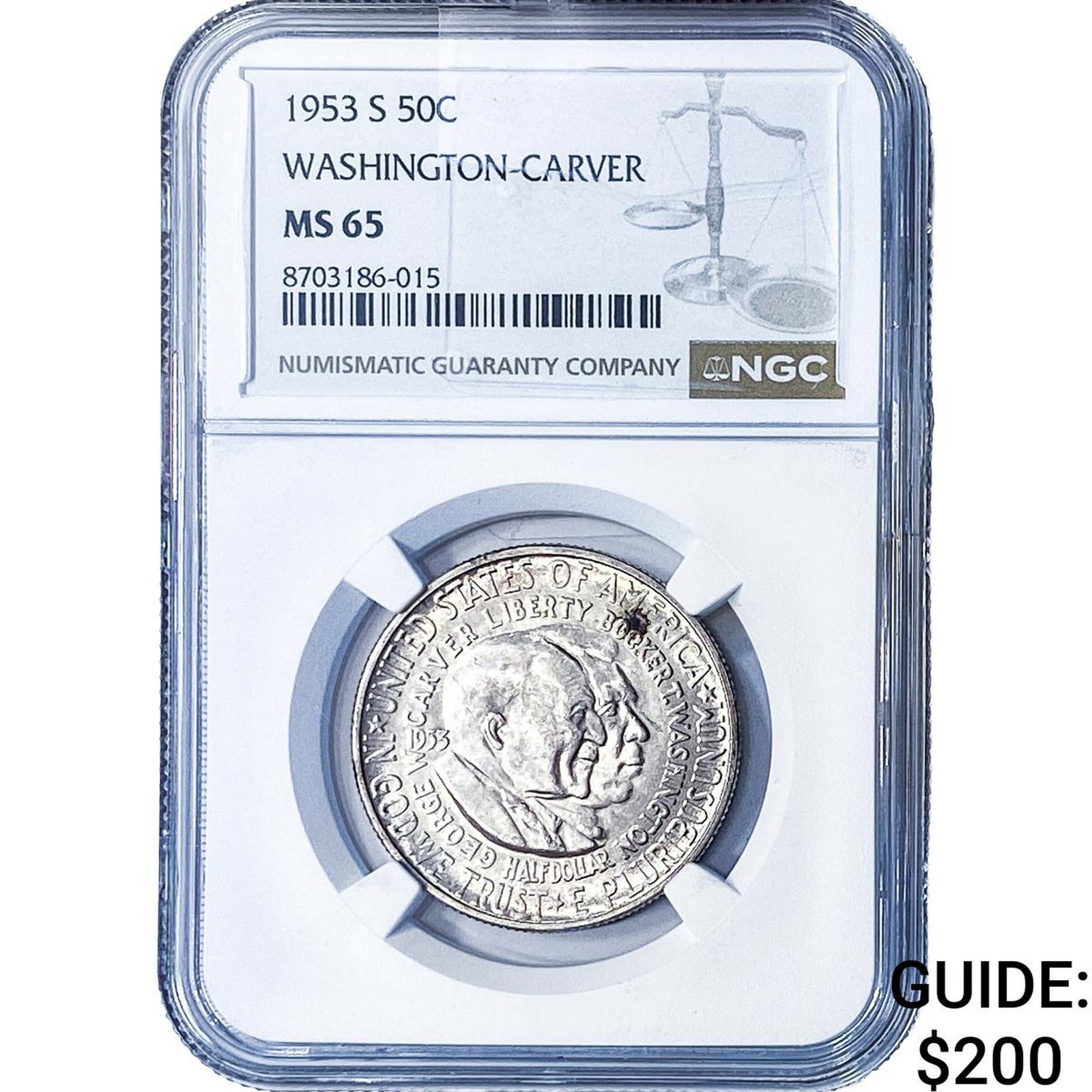 1953 Washington Carver Half Dollar NGC MS65 (1 of 2)
