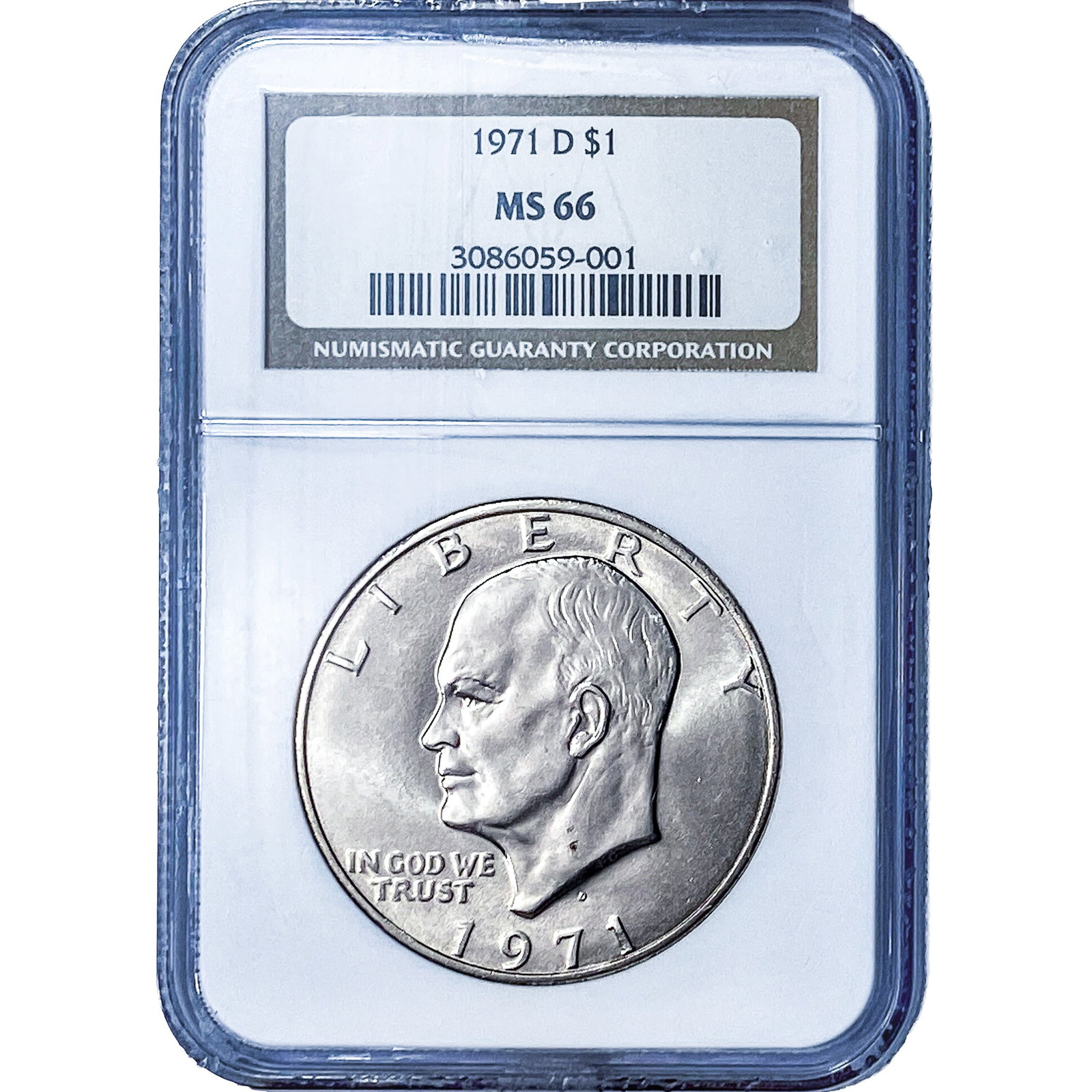 1971-D Eisenhower Dollar NGC MS66: 1971-D Eisenhower Dollar NGC MS66