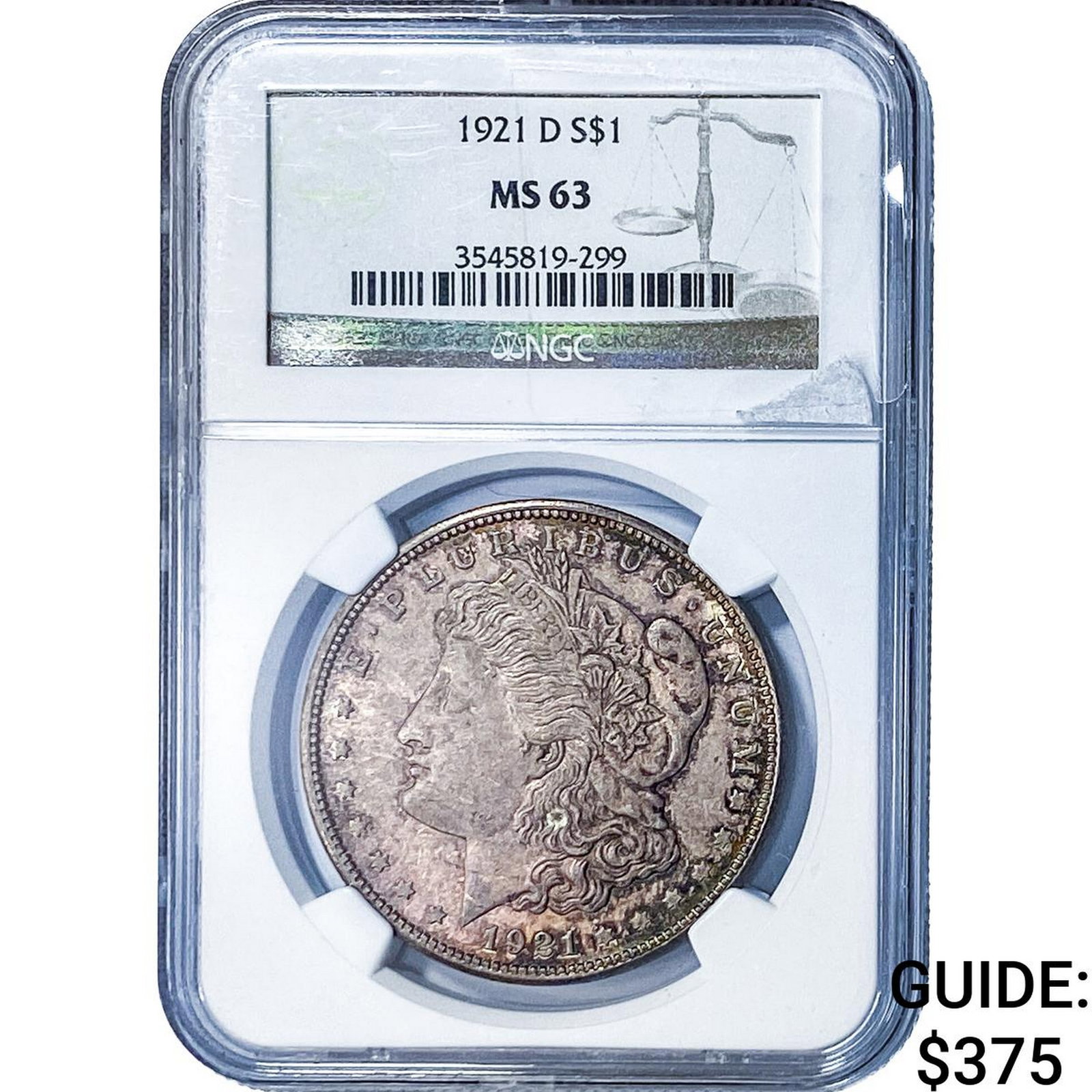 1921-D Morgan Silver Dollar NGC MS63 (1 of 2)