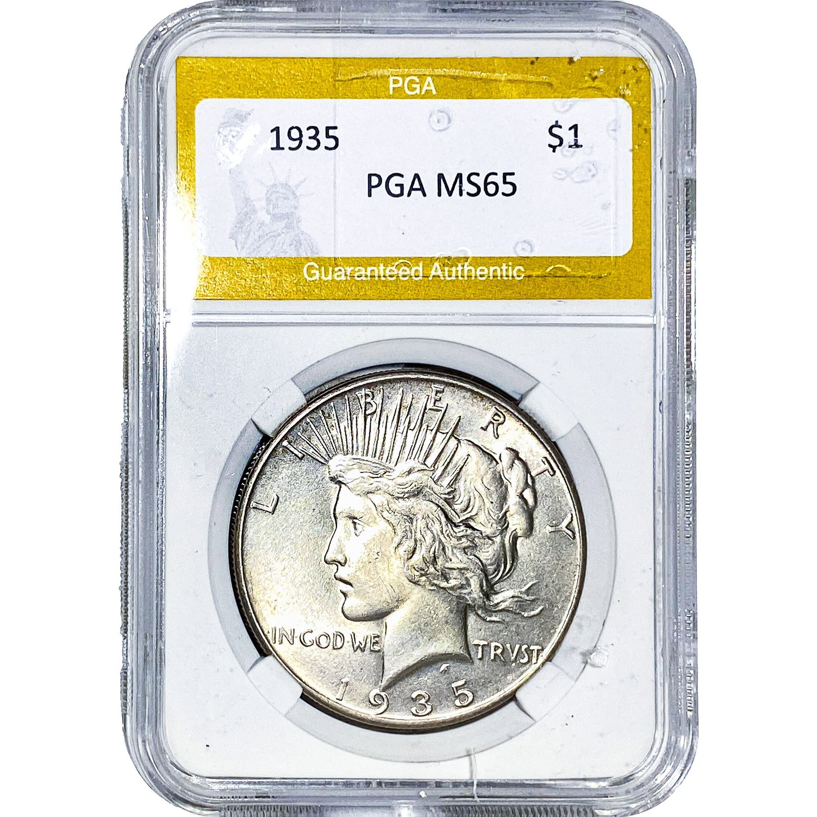 1935 Silver Peace Dollar PGA MS65 (1 of 2)