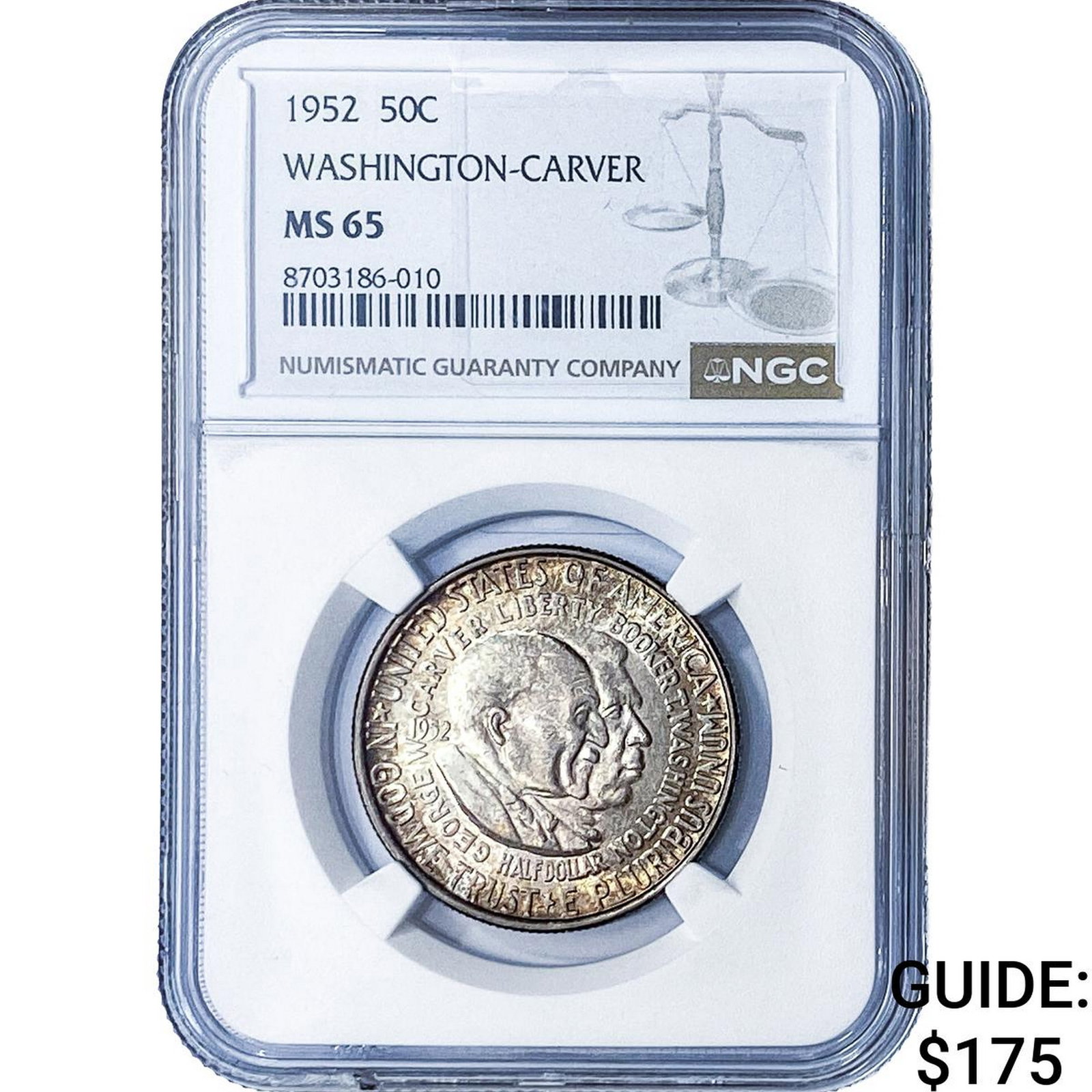 1952 Washington Carver Half Dollar NGC MS65 (1 of 2)