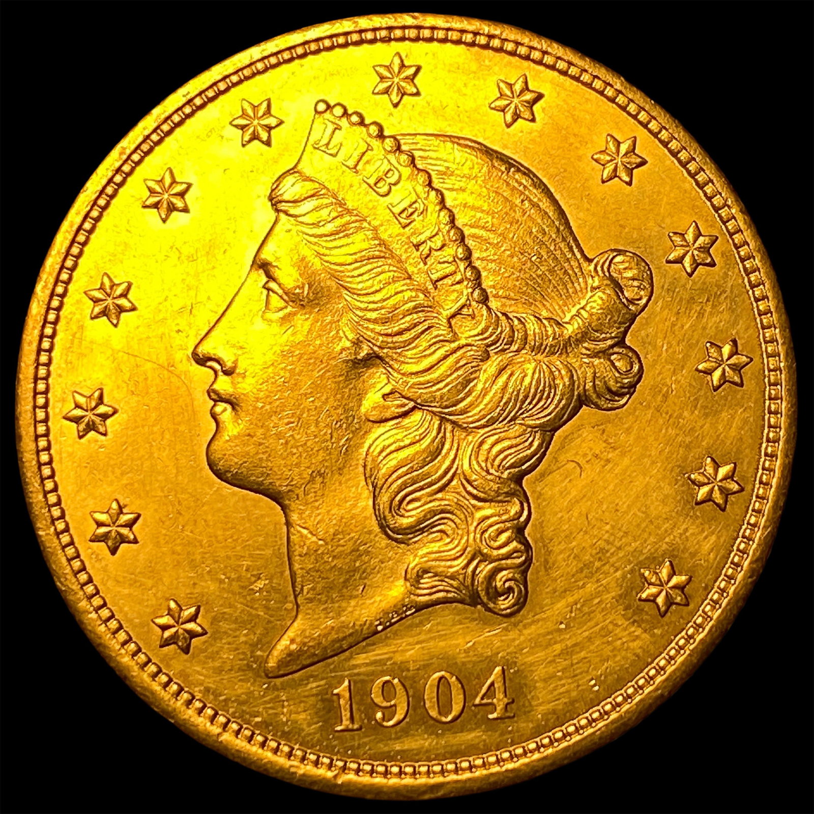 1904 Liberty Head $20 Gold Double Eagle UNCIRCULATED: 1904 Liberty Head $20 Gold Double Eagle UNCIRCULATED