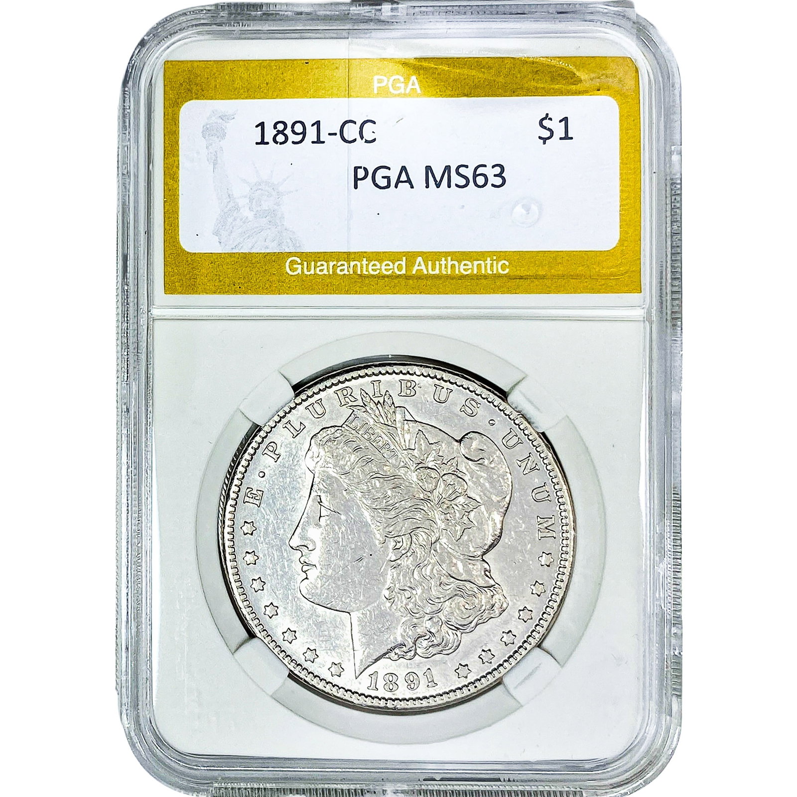 1891-CC Morgan Silver Dollar PGA MS63 (1 of 2)