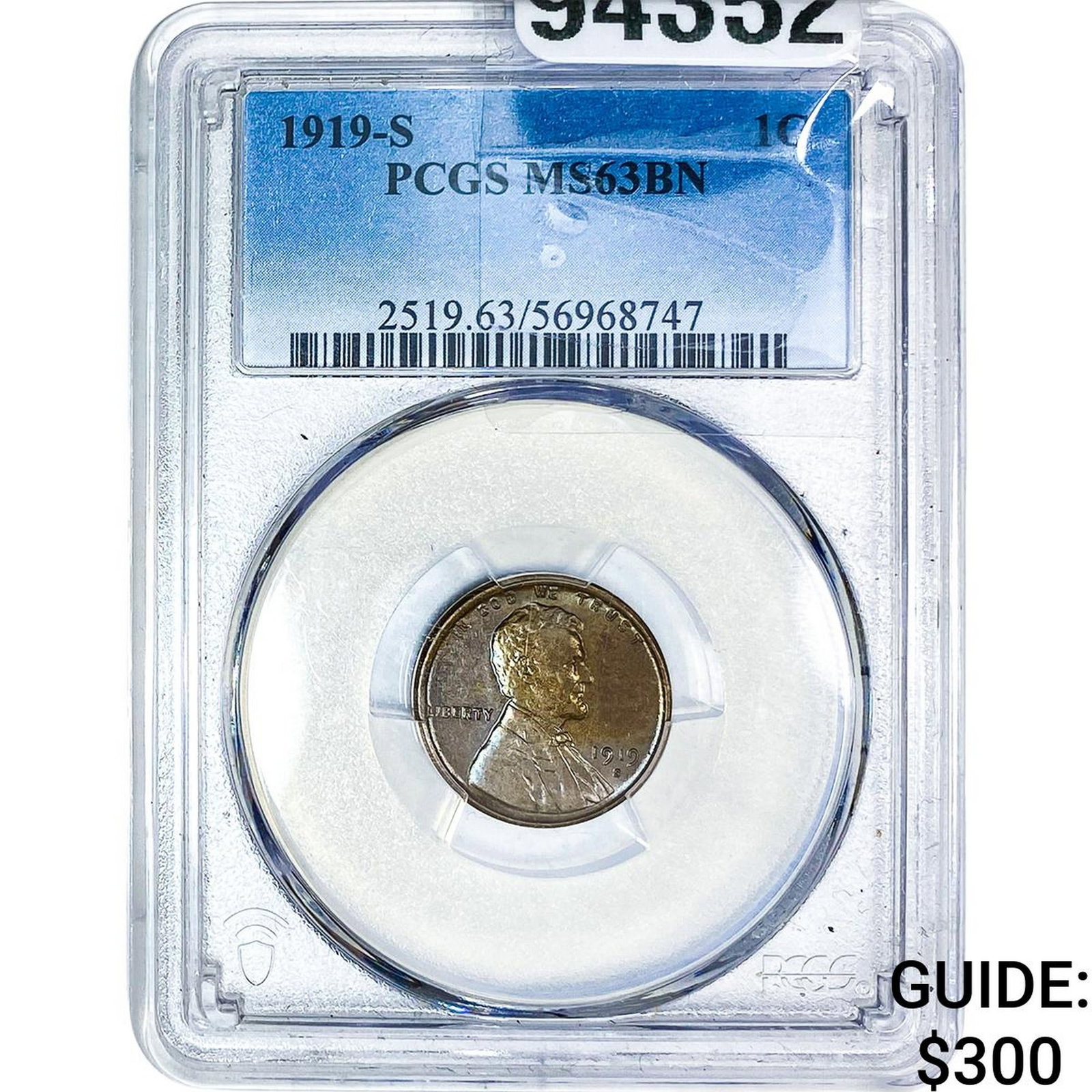 1919-S Wheat Cent PCGS MS63 BN (1 of 2)