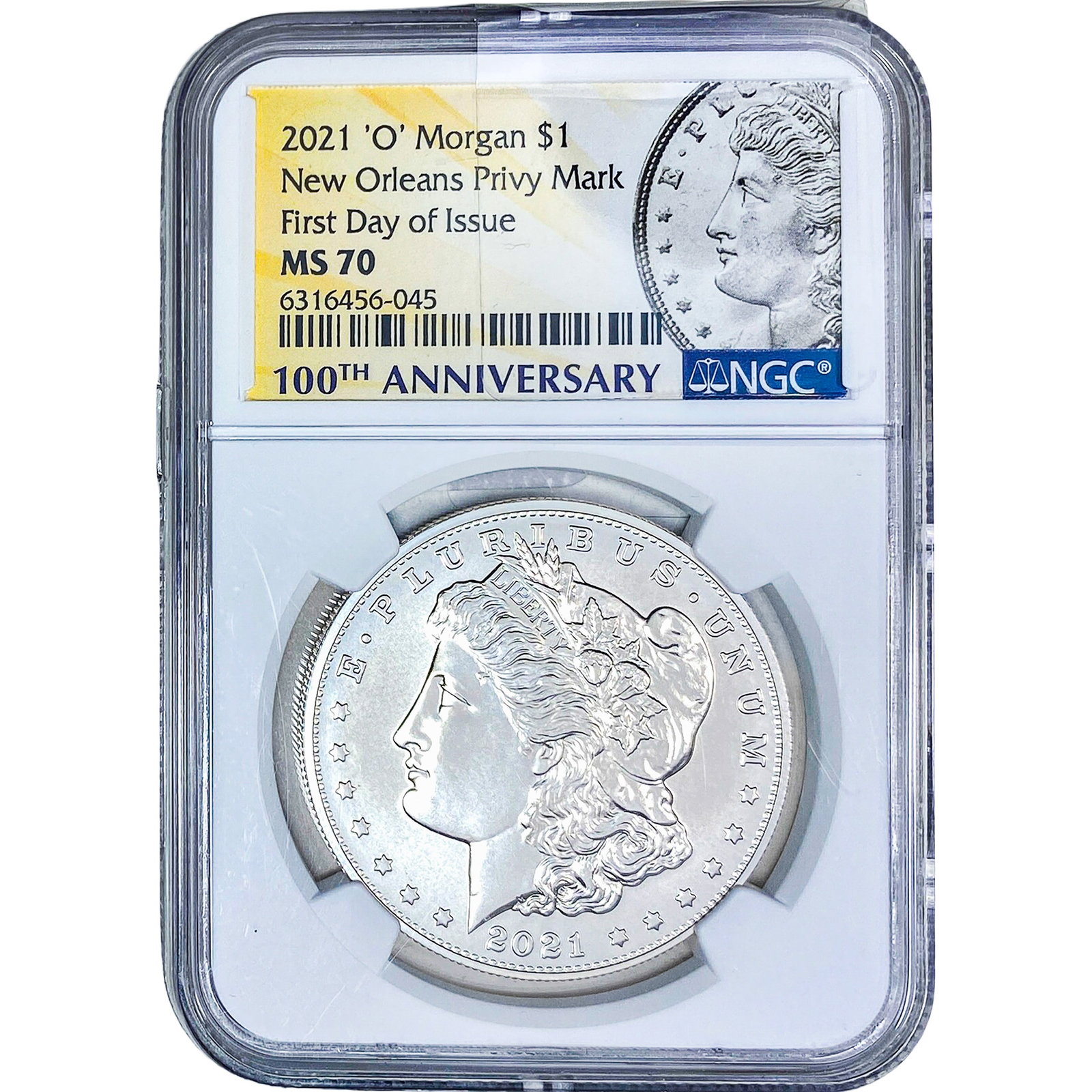 2021 'O' Morgan Silver Dollar NGC MS70 Privy Mark (1 of 2)