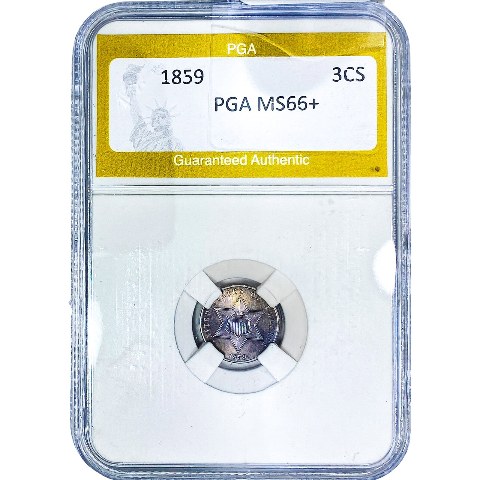 1859 Silver Three Cent PGA MS66+ (1 of 2)