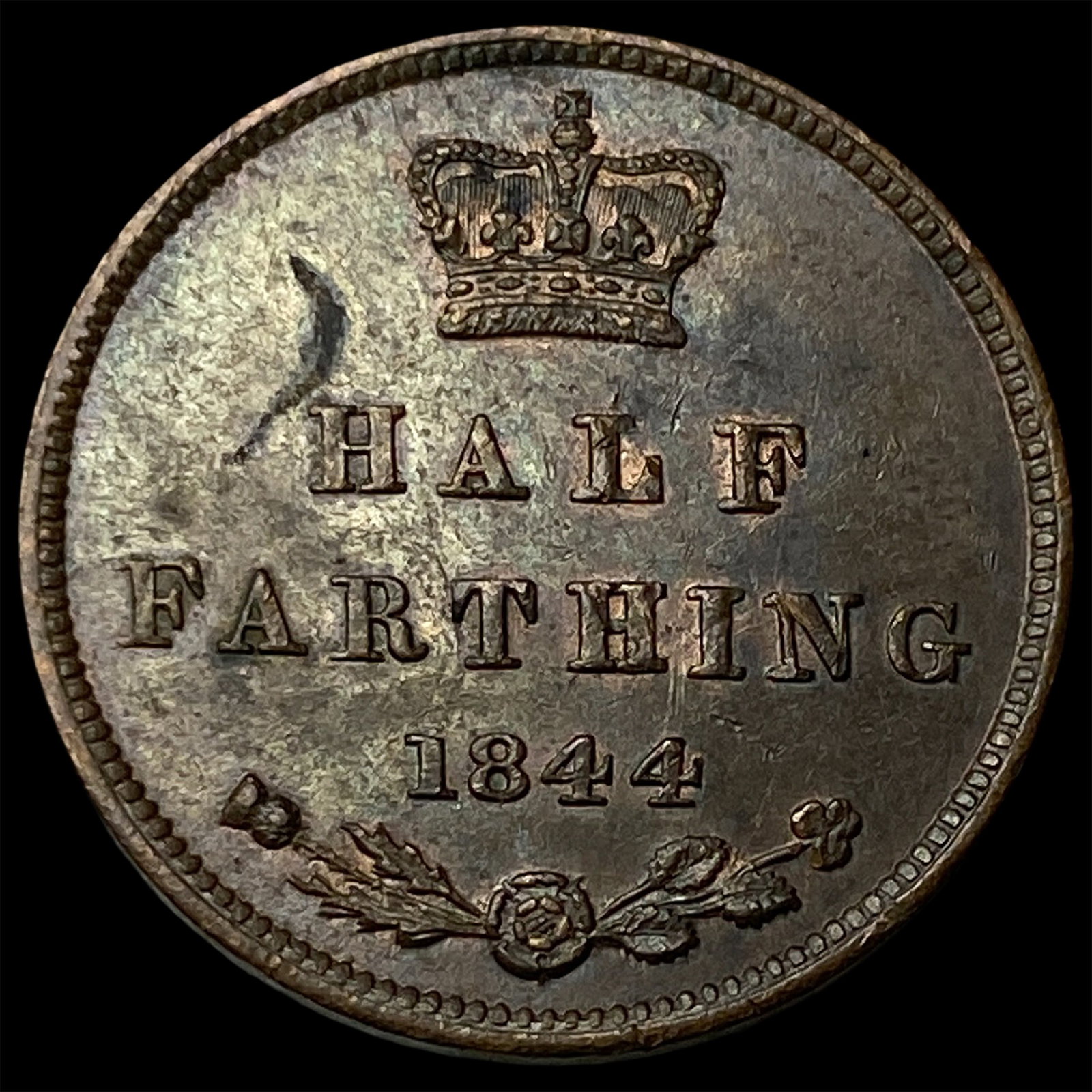 1844 Ceylon Copper 1/2 Farthing - 2