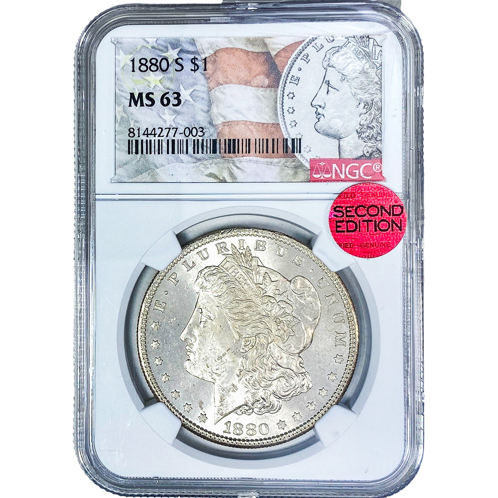 1880-S Morgan Silver Dollar NGC MS63: 1880-S Morgan Silver Dollar NGC MS63