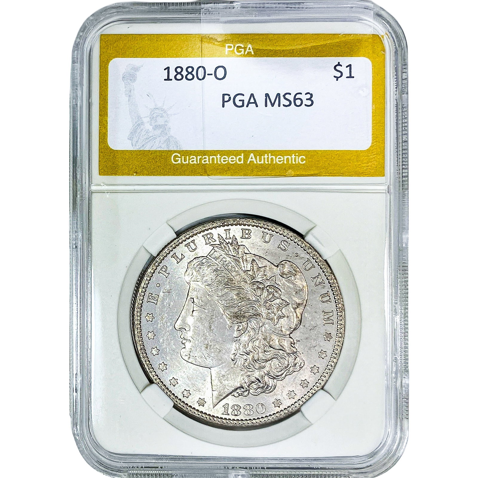 1880-O Morgan Silver Dollar PGA MS63 (1 of 2)