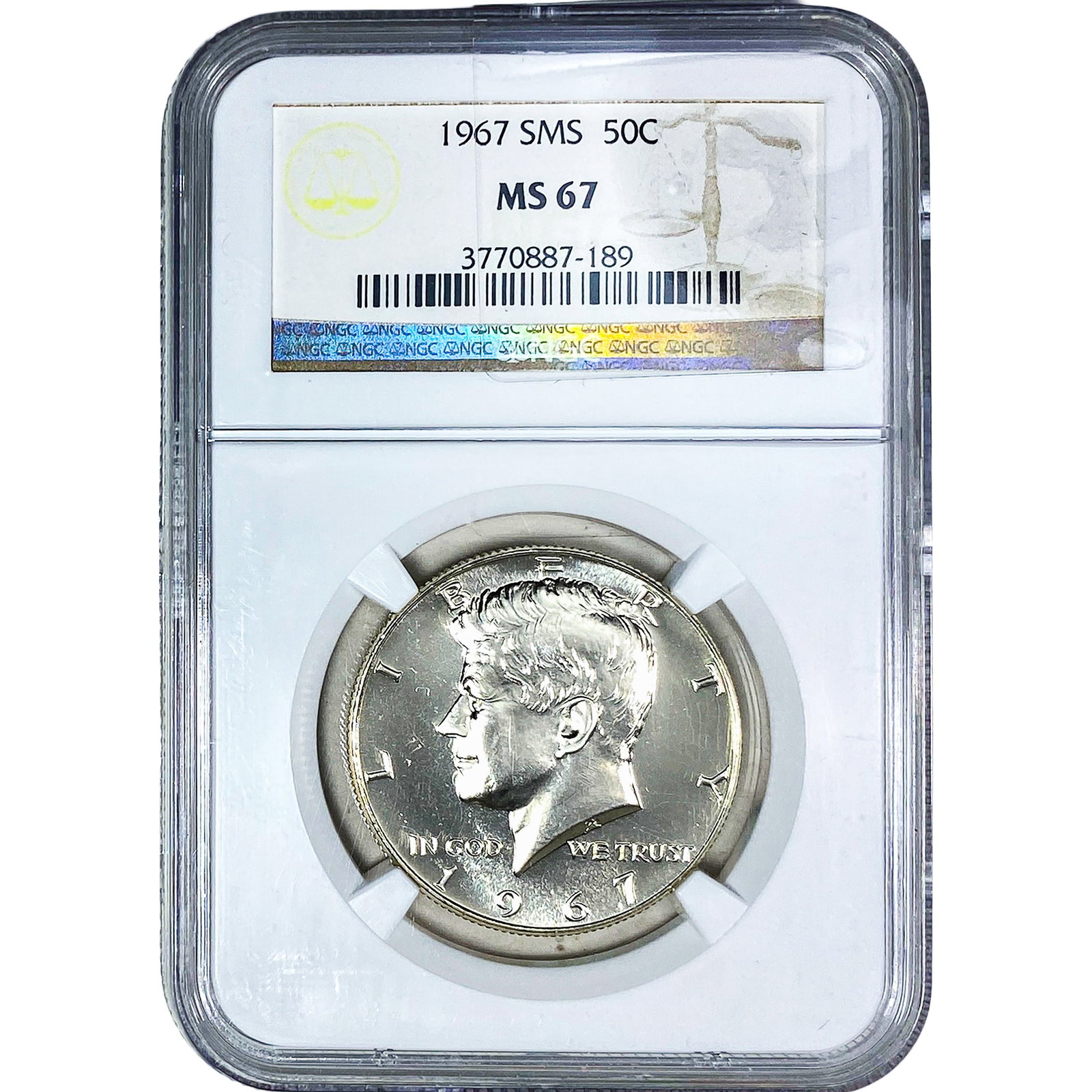 1967 Kennedy Half Dollar NGC MS67: 1967 Kennedy Half Dollar NGC MS67