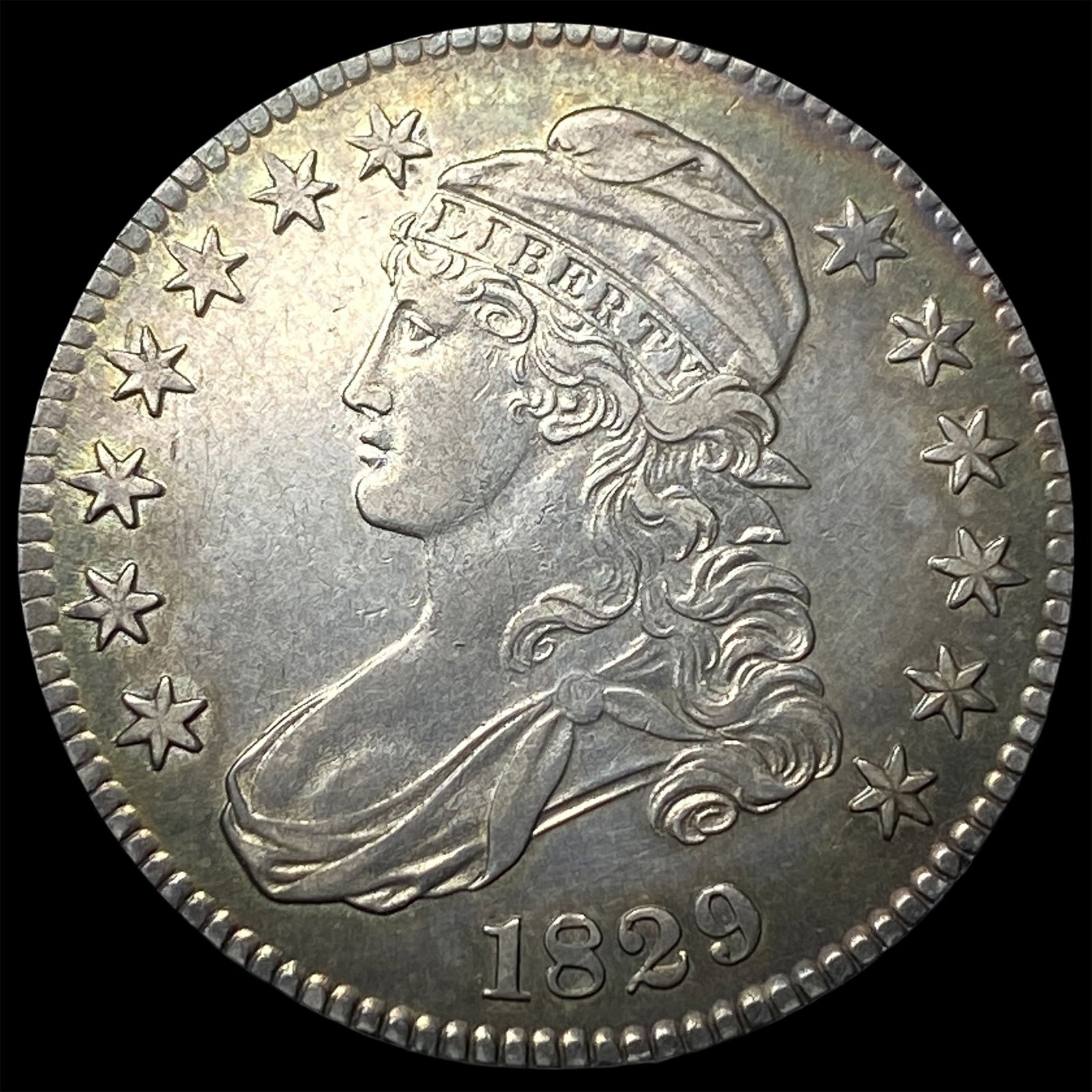 1829 Capped Bust Half Dollar CHOICE AU: 1829 Capped Bust Half Dollar CHOICE AU