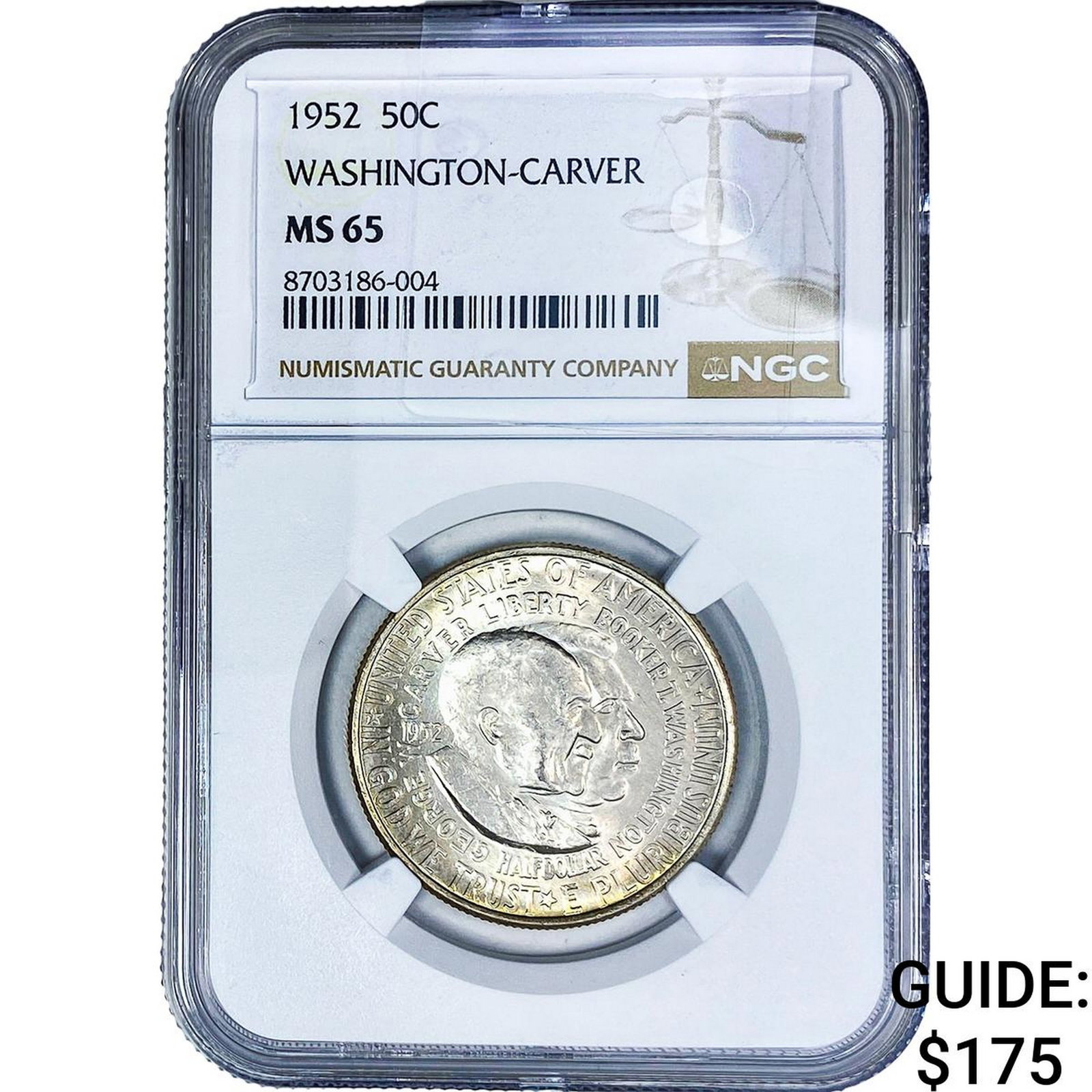 1952 Washington Carver Half Dollar NGC MS65 (1 of 2)