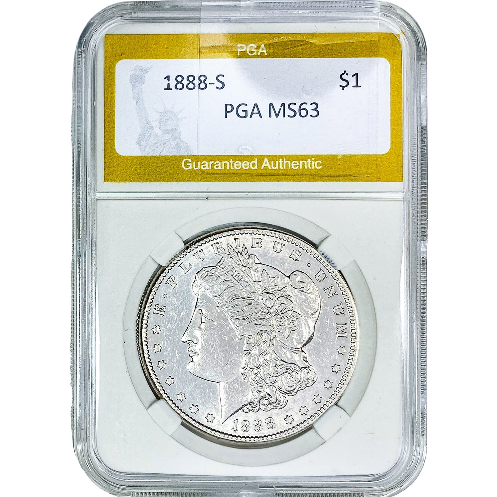 1888-S Morgan Silver Dollar PGA MS63 (1 of 2)