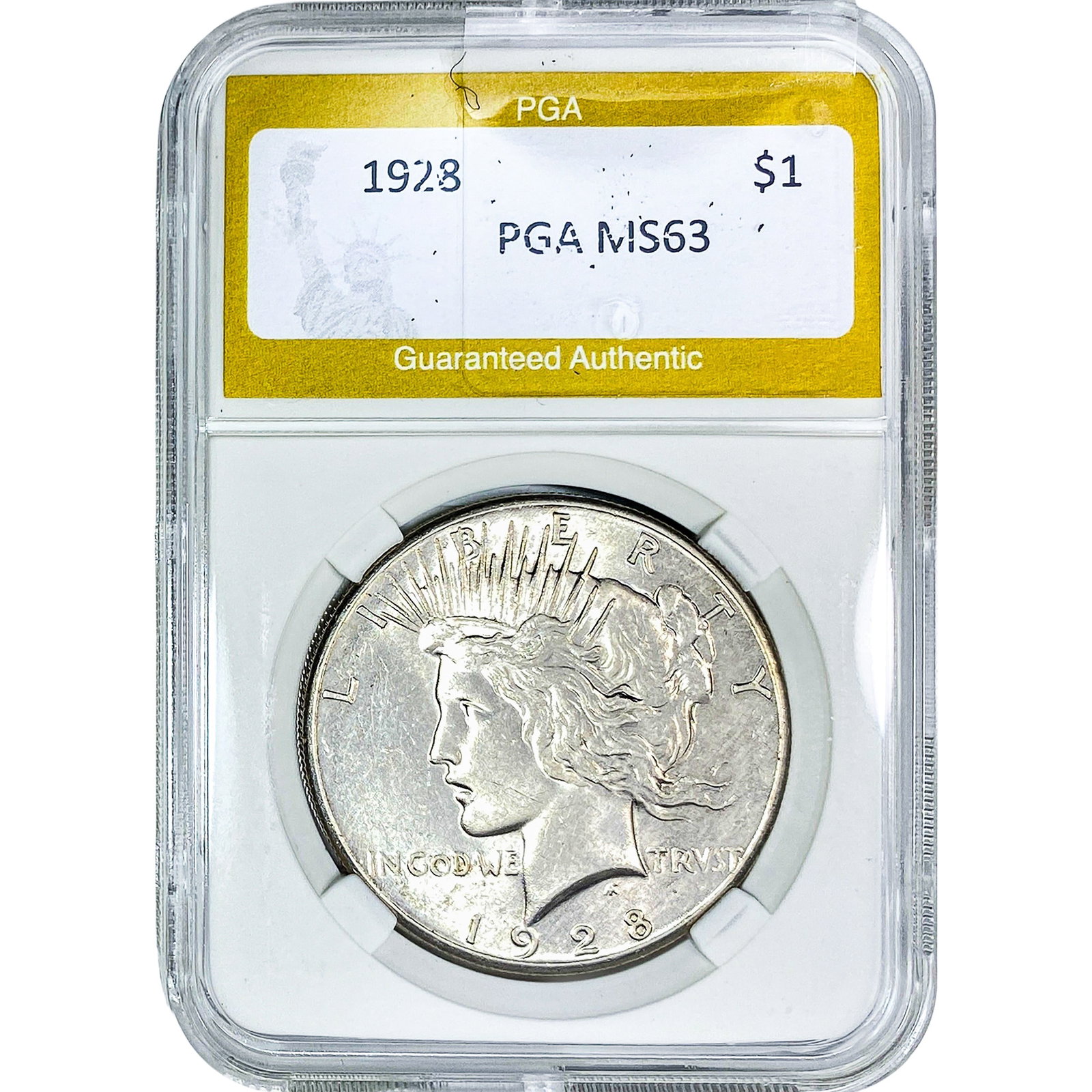 1928 Silver Peace Dollar PGA MS63 (1 of 2)