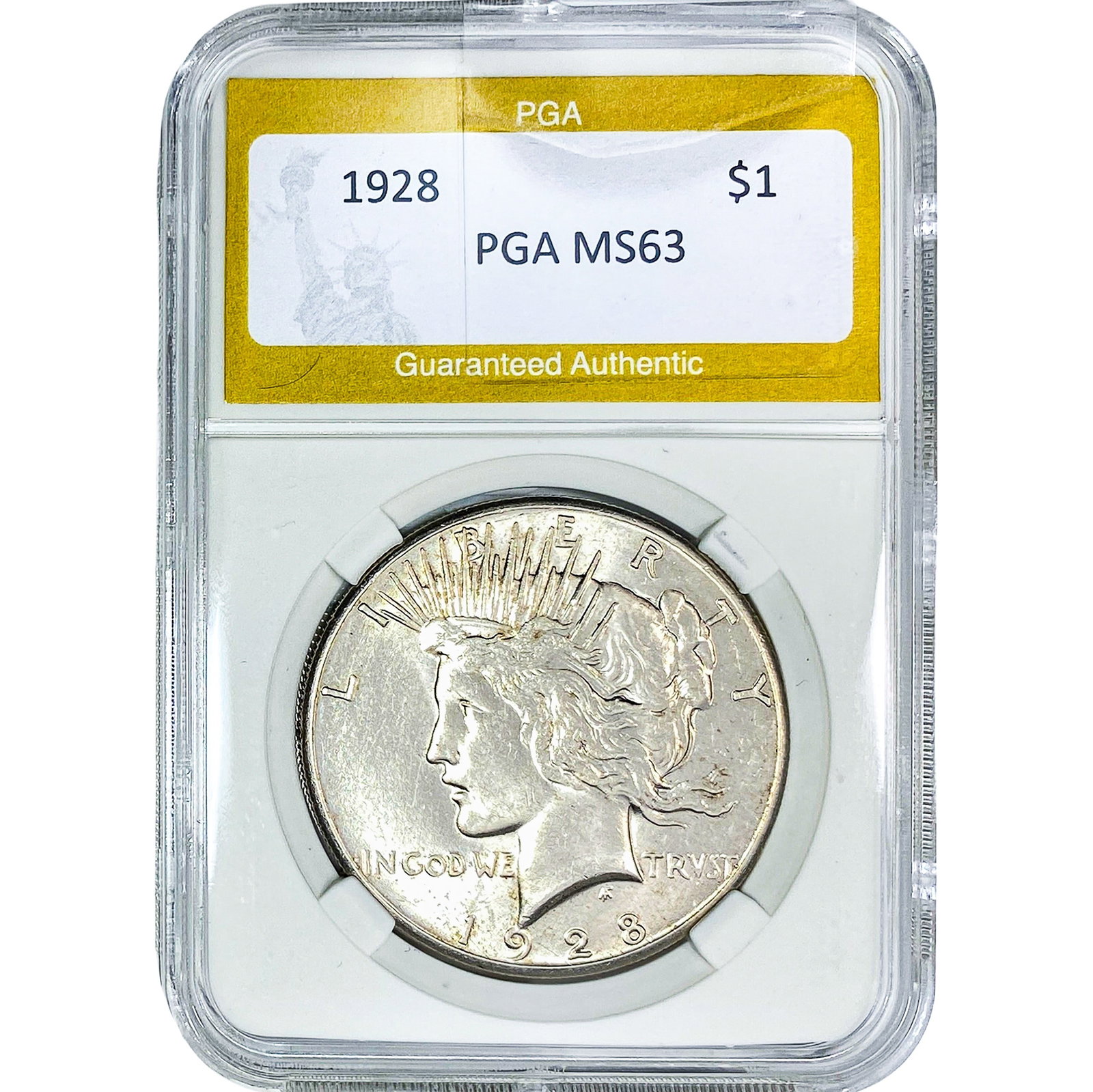 1928 Silver Peace Dollar PGA MS63 (1 of 2)