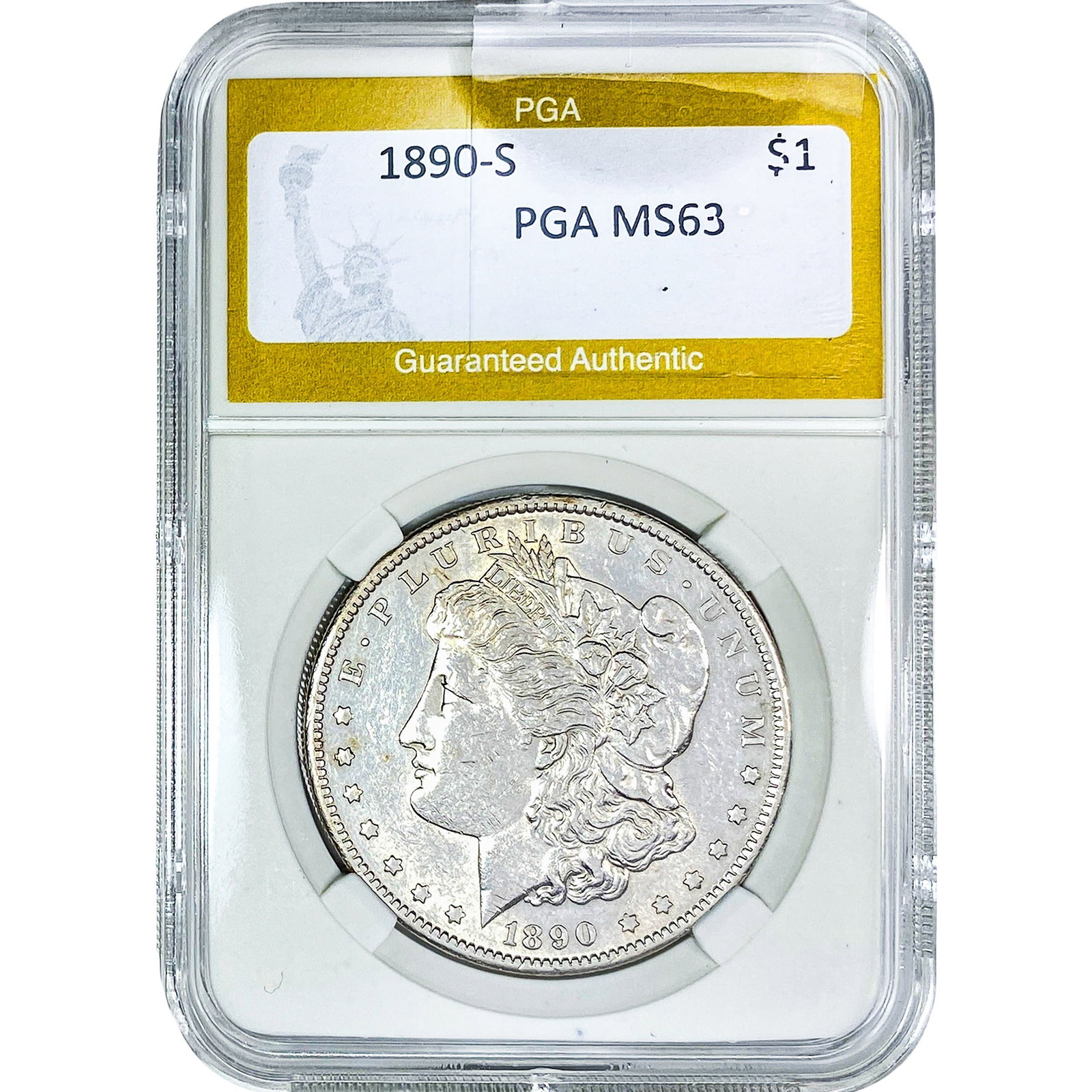 1890-S Morgan Silver Dollar PGA MS63 (1 of 2)