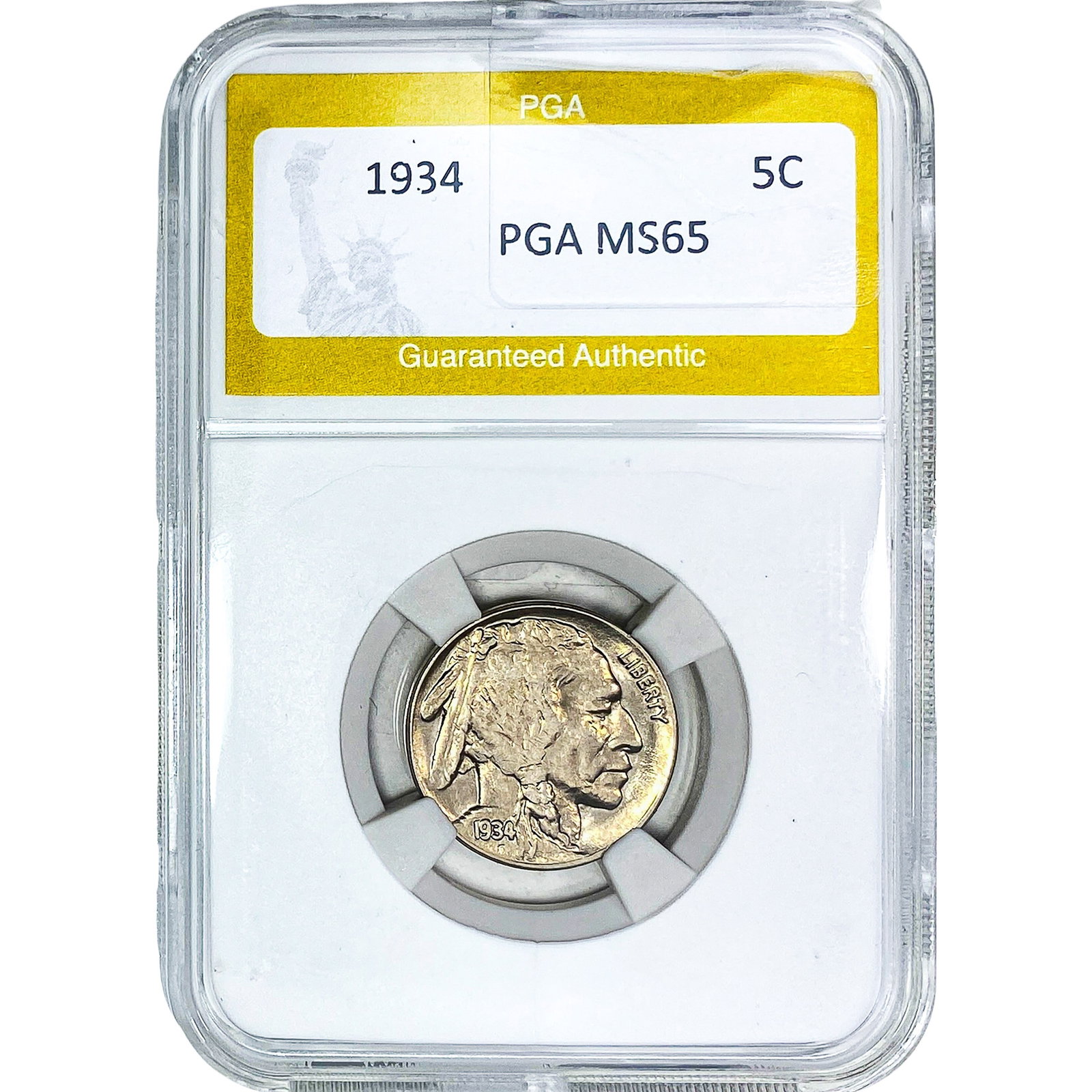 1934 Buffalo Nickel PGA MS65: 1934 Buffalo Nickel PGA MS65
