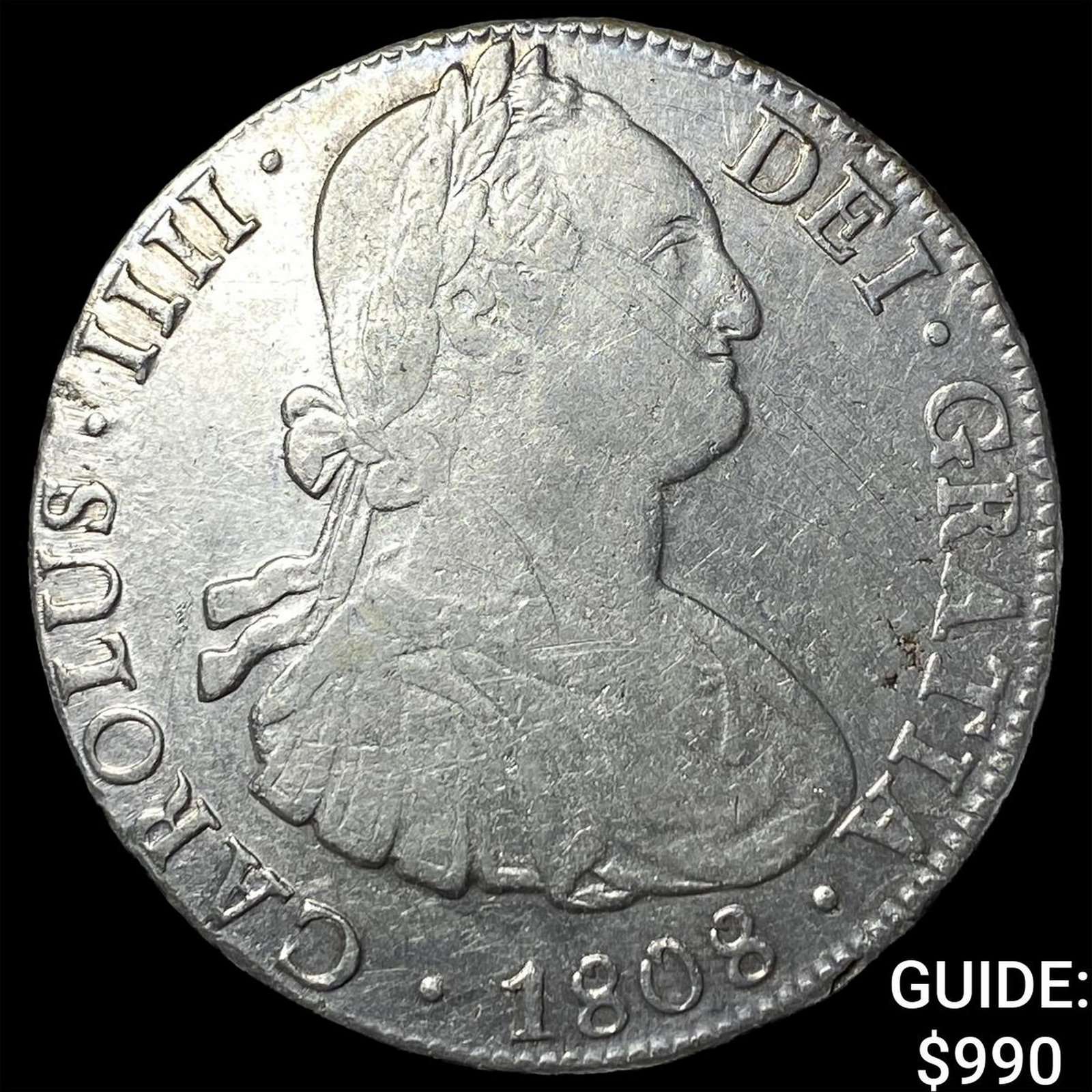 1808 Bolivia Carolus III Silver 8 Reales KM 73 (1 of 2)