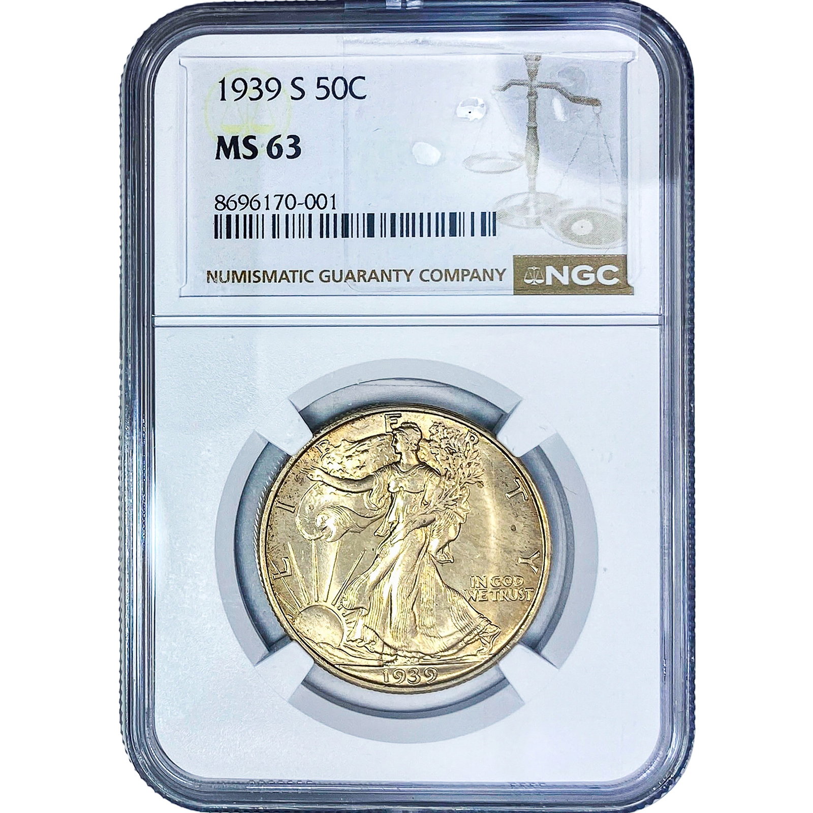 1939-S Walking Liberty Half Dollar NGC MS63 (1 of 2)