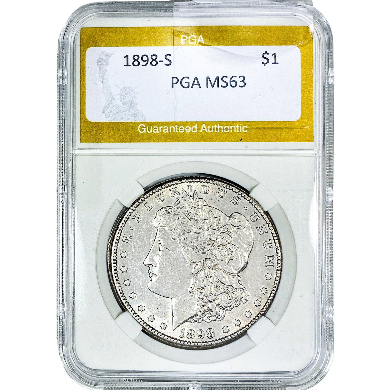 1898-S Morgan Silver Dollar PGA MS63 (1 of 2)