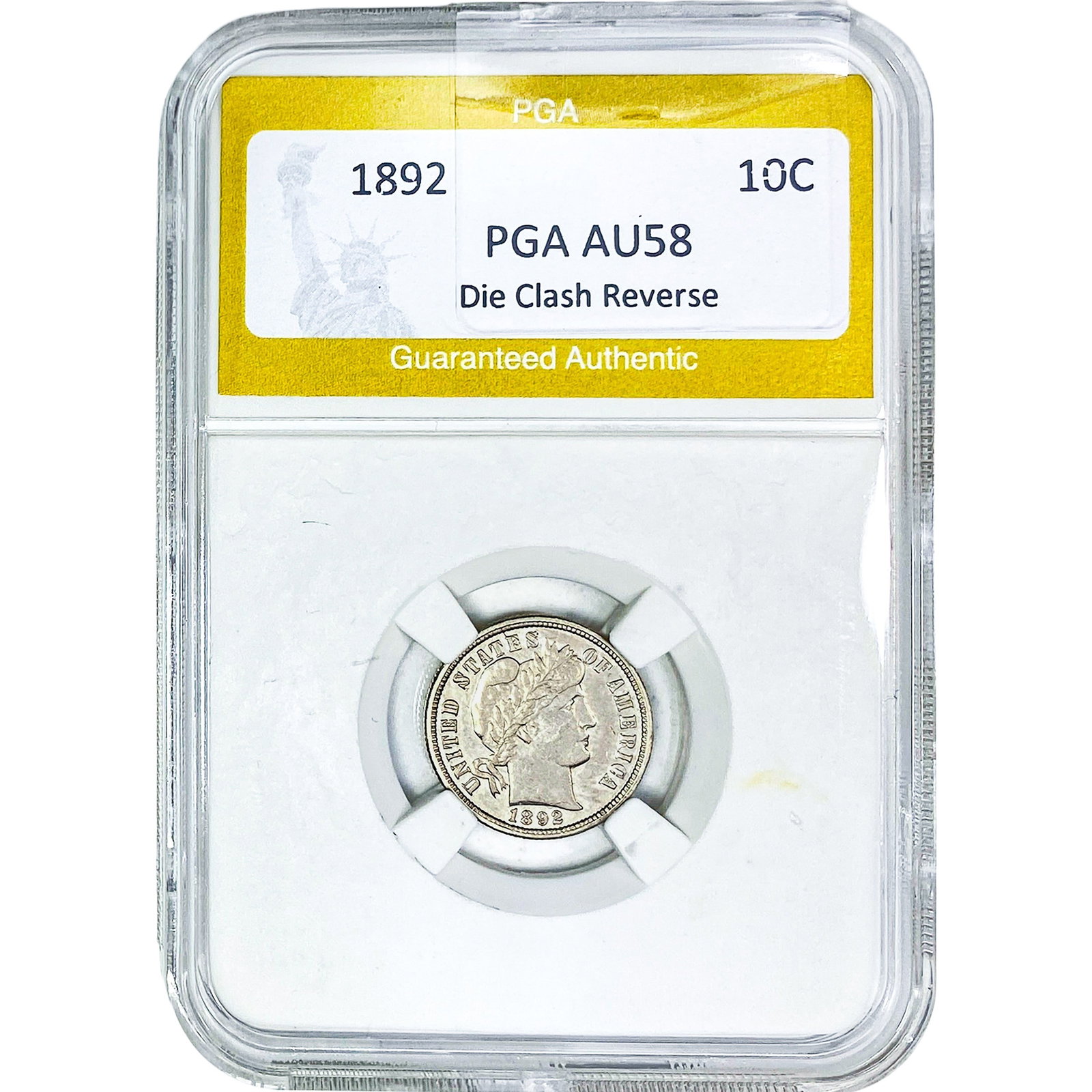 1892 Barber Dime PGA AU58 (1 of 2)