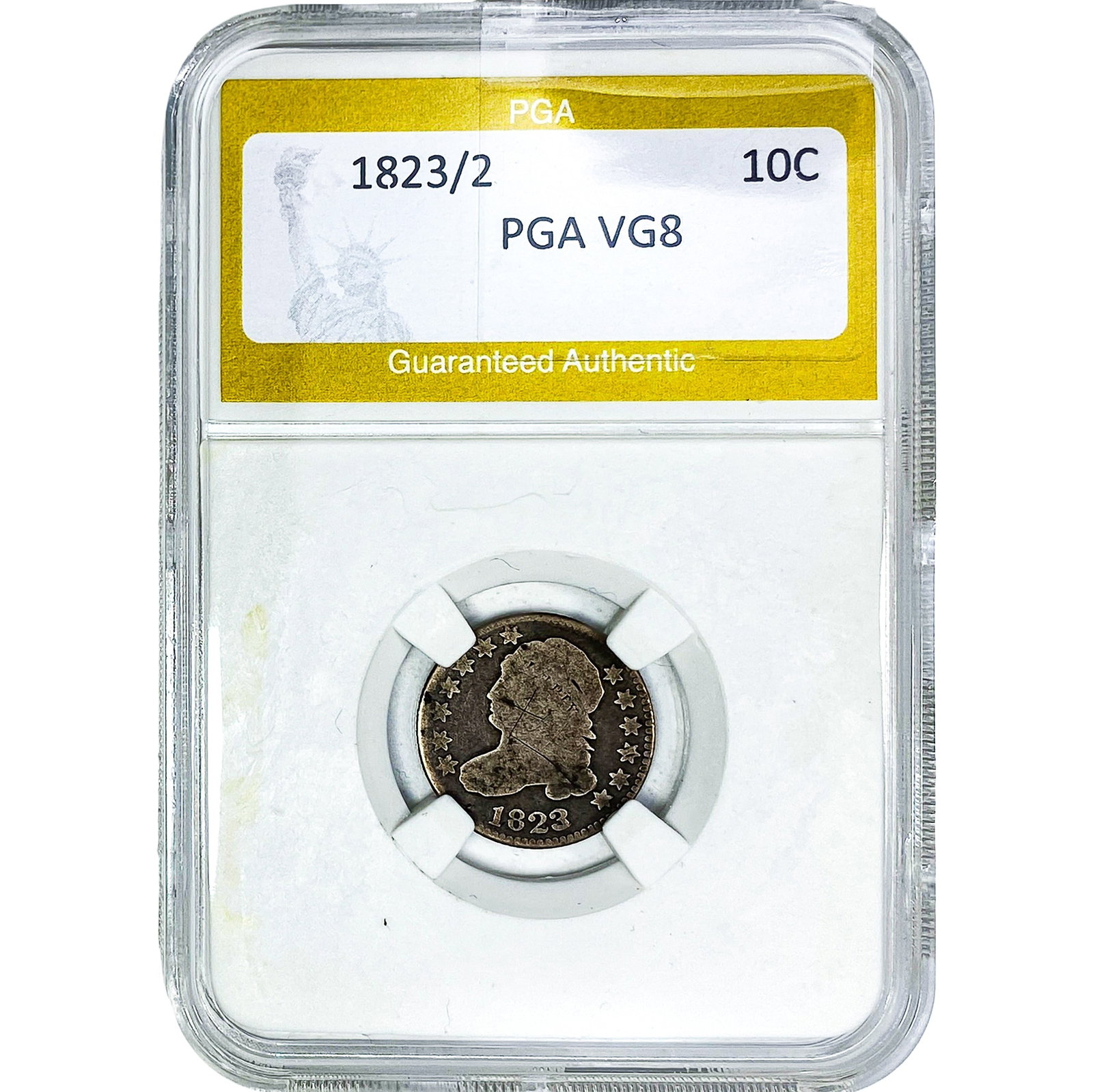 1823/2 Capped Bust Dime PGA VG8 (1 of 2)