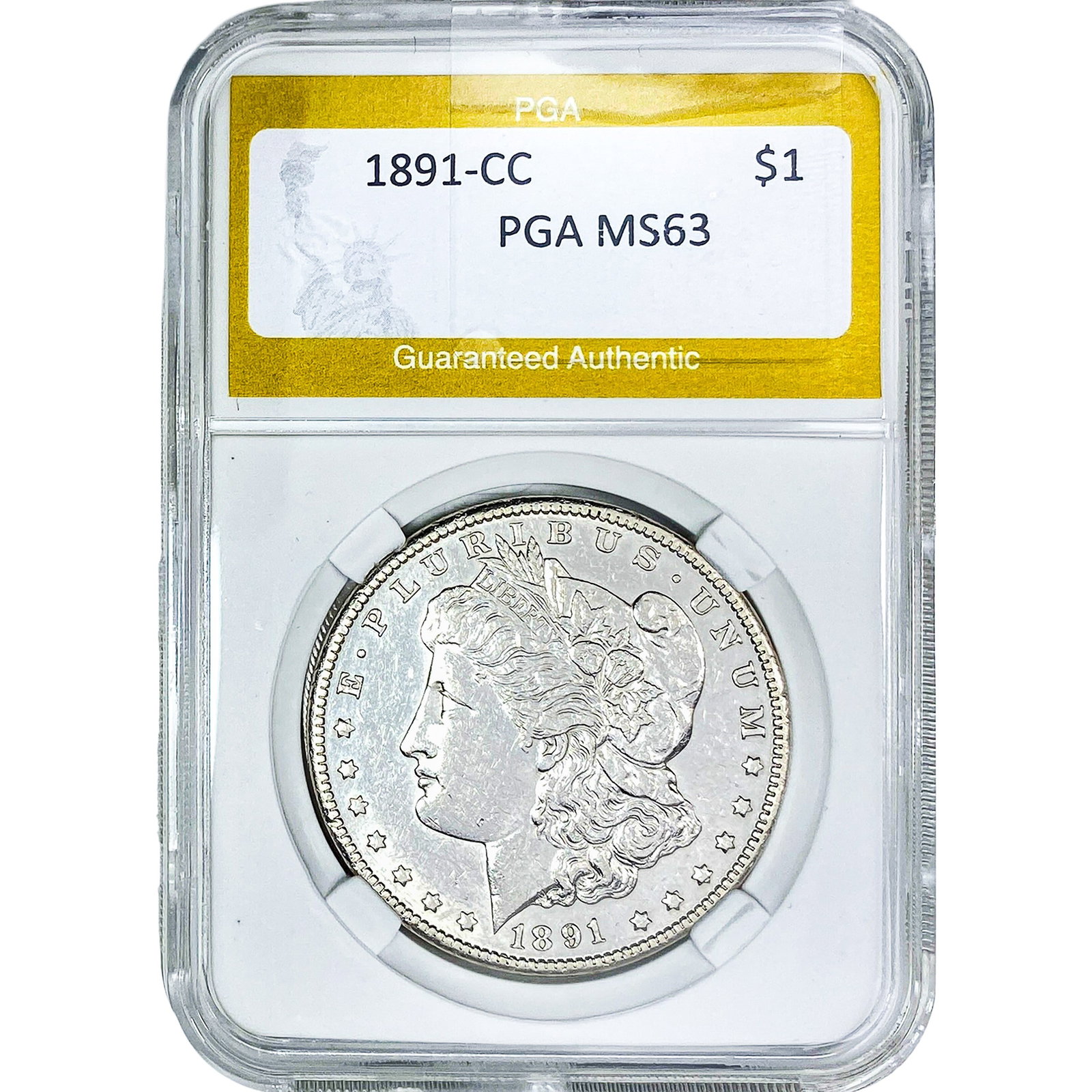 1891-CC Morgan Silver Dollar PGA MS63 (1 of 2)