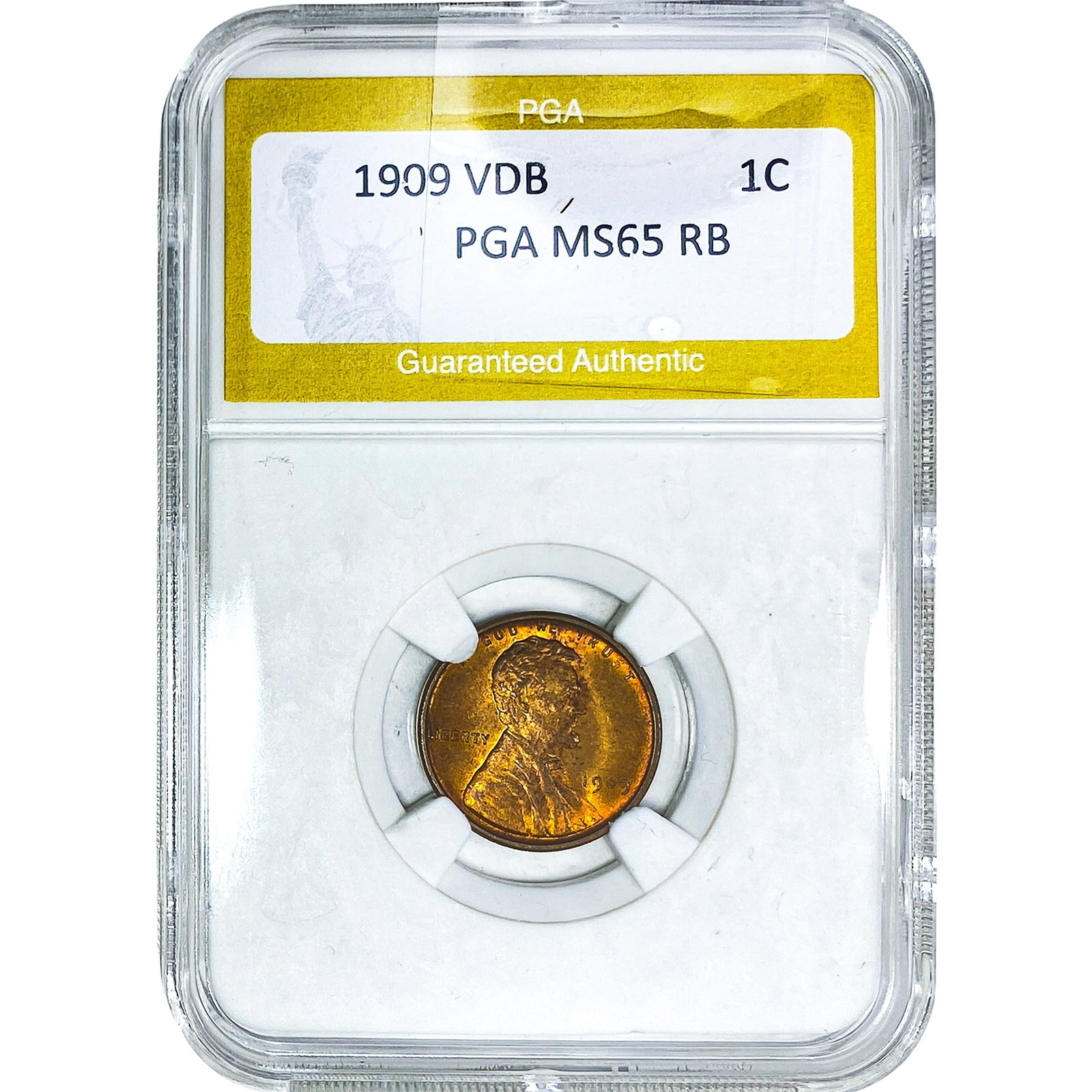 1909 VDB Indian Head Cent PGA MS65 RB (1 of 2)