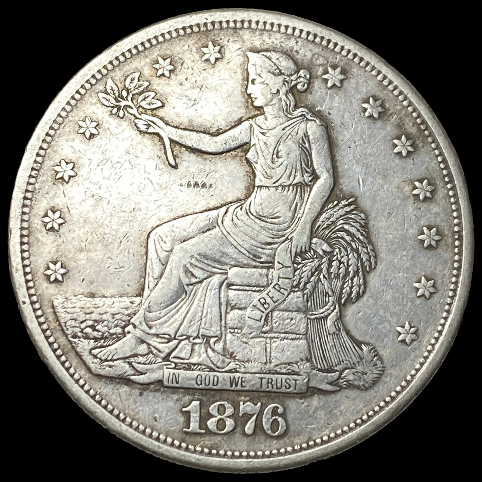 1876-S Silver Trade Dollar ABOUT UNCIRCULATED (1 of 2)