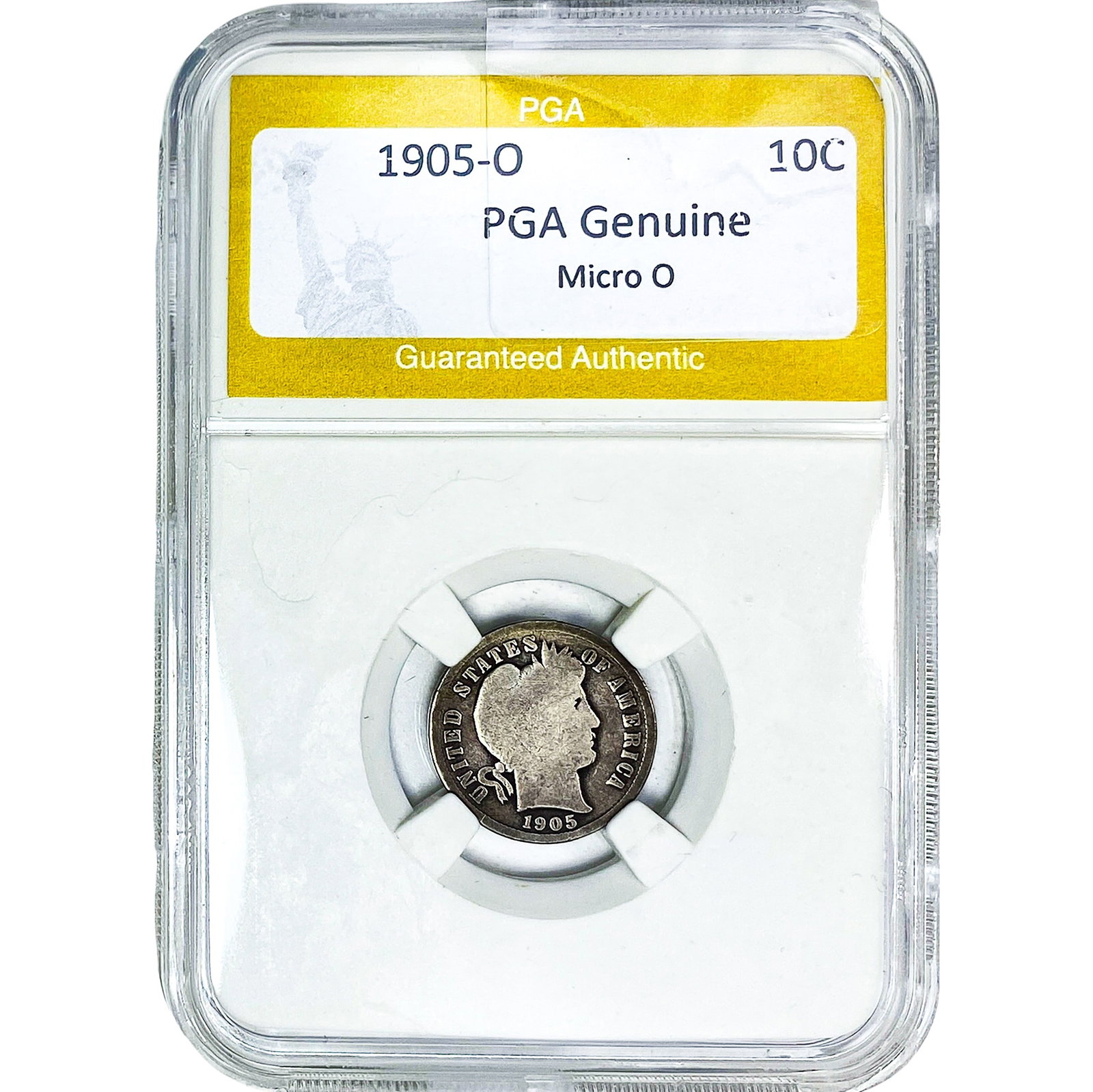 1905-O Barber Dime PGA GenuineMicro O (1 of 2)