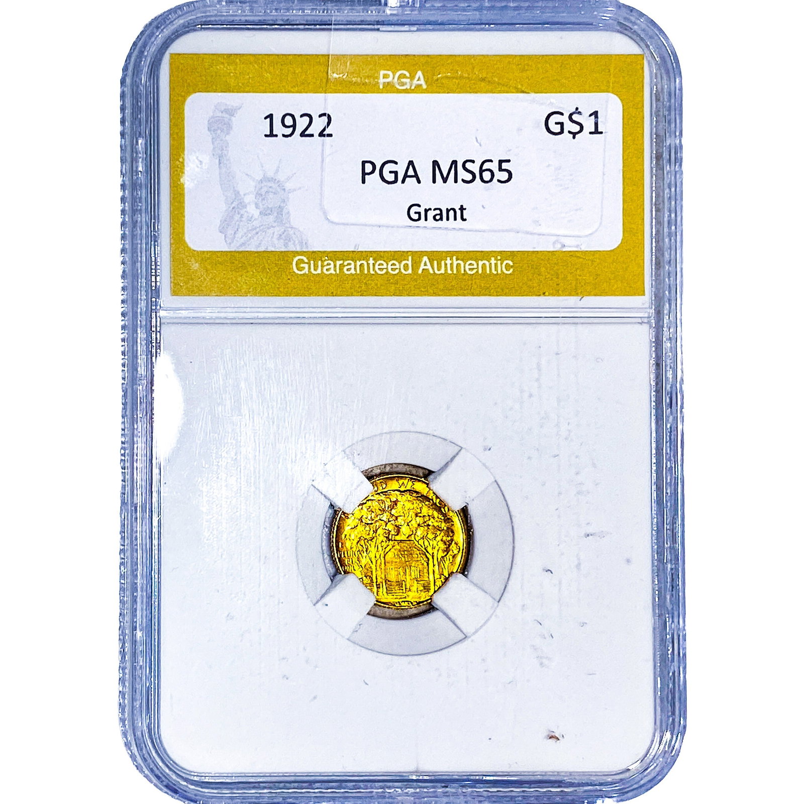 1922 Grant Rare Gold Dollar PGA MS65: 1922 Grant Rare Gold Dollar PGA MS65