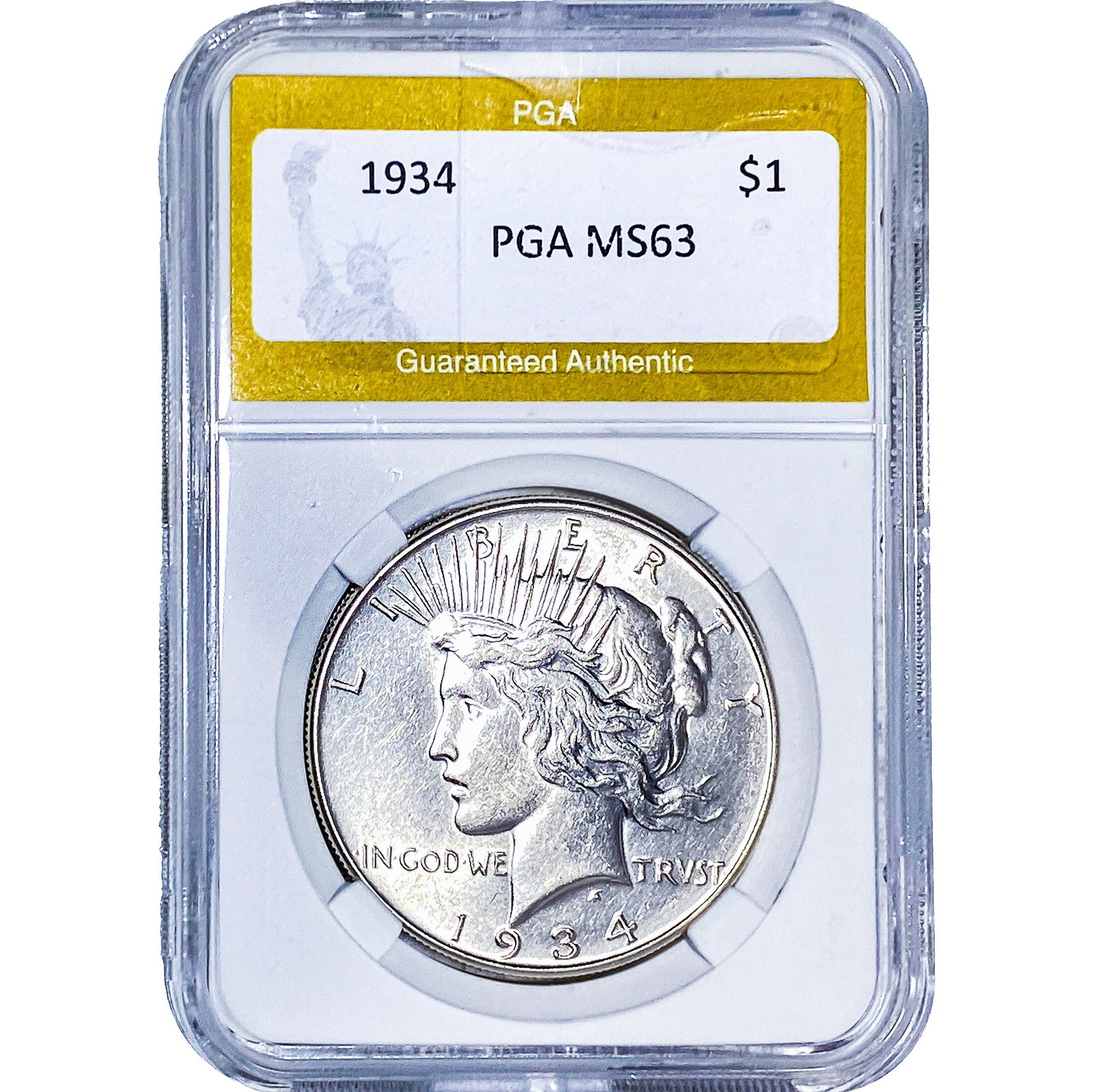 1934 Silver Peace Dollar PGA MS63 (1 of 2)